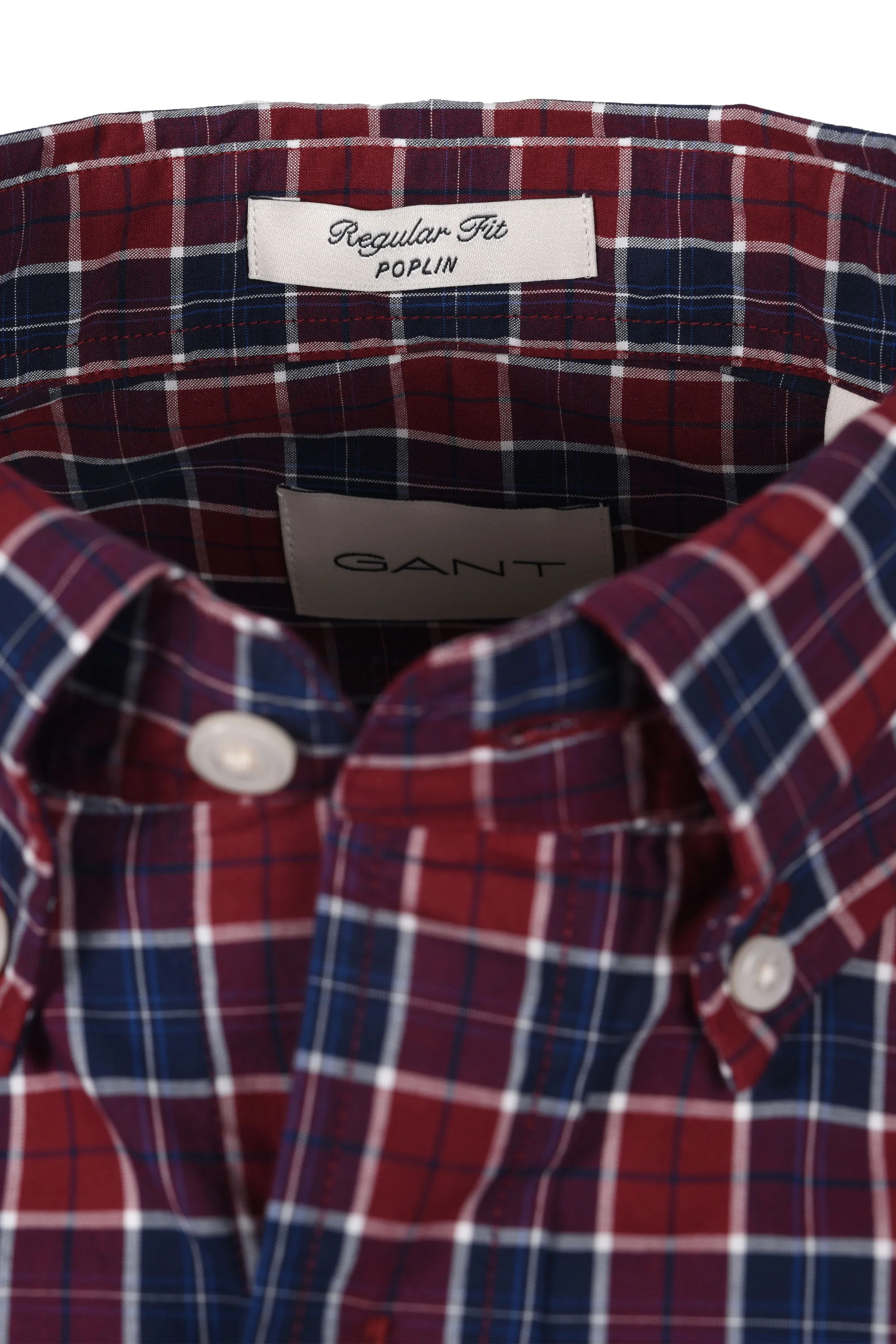 Gant Reg Classic Poplin Check Shirt Plumped Red - Image 4