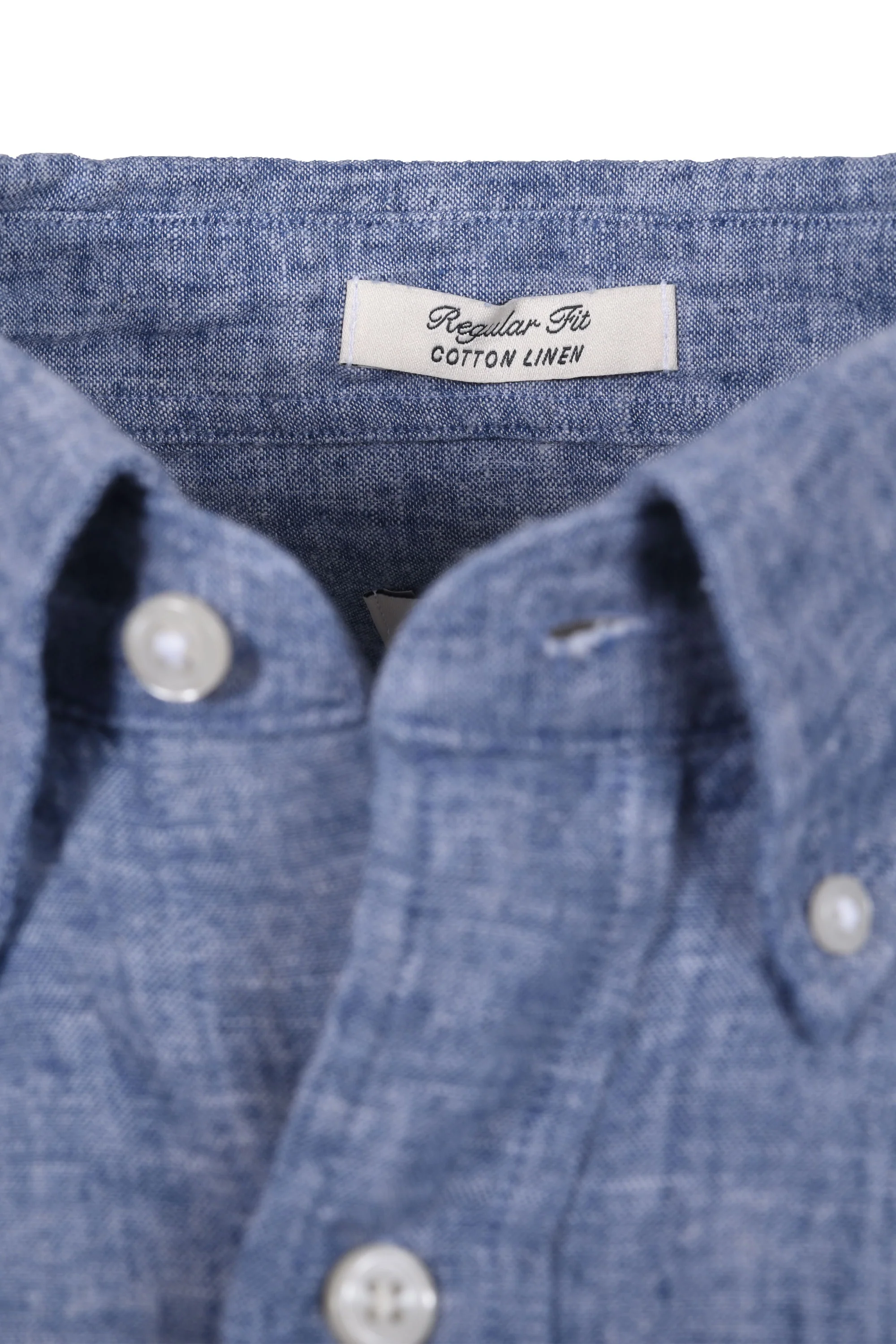 GANT REG COTTON LINEN SHORT SLEEVE SHIRT VINTAGE BLUE - Image 4