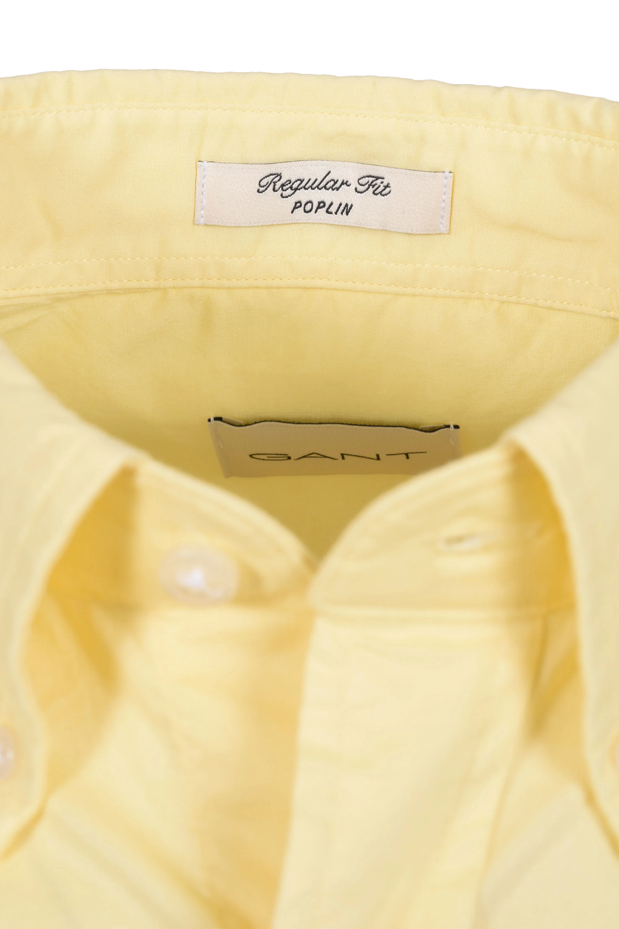 GANT REG POPLIN SHORT SLEEVE SHIRT VANILLA YELLOW - Image 4