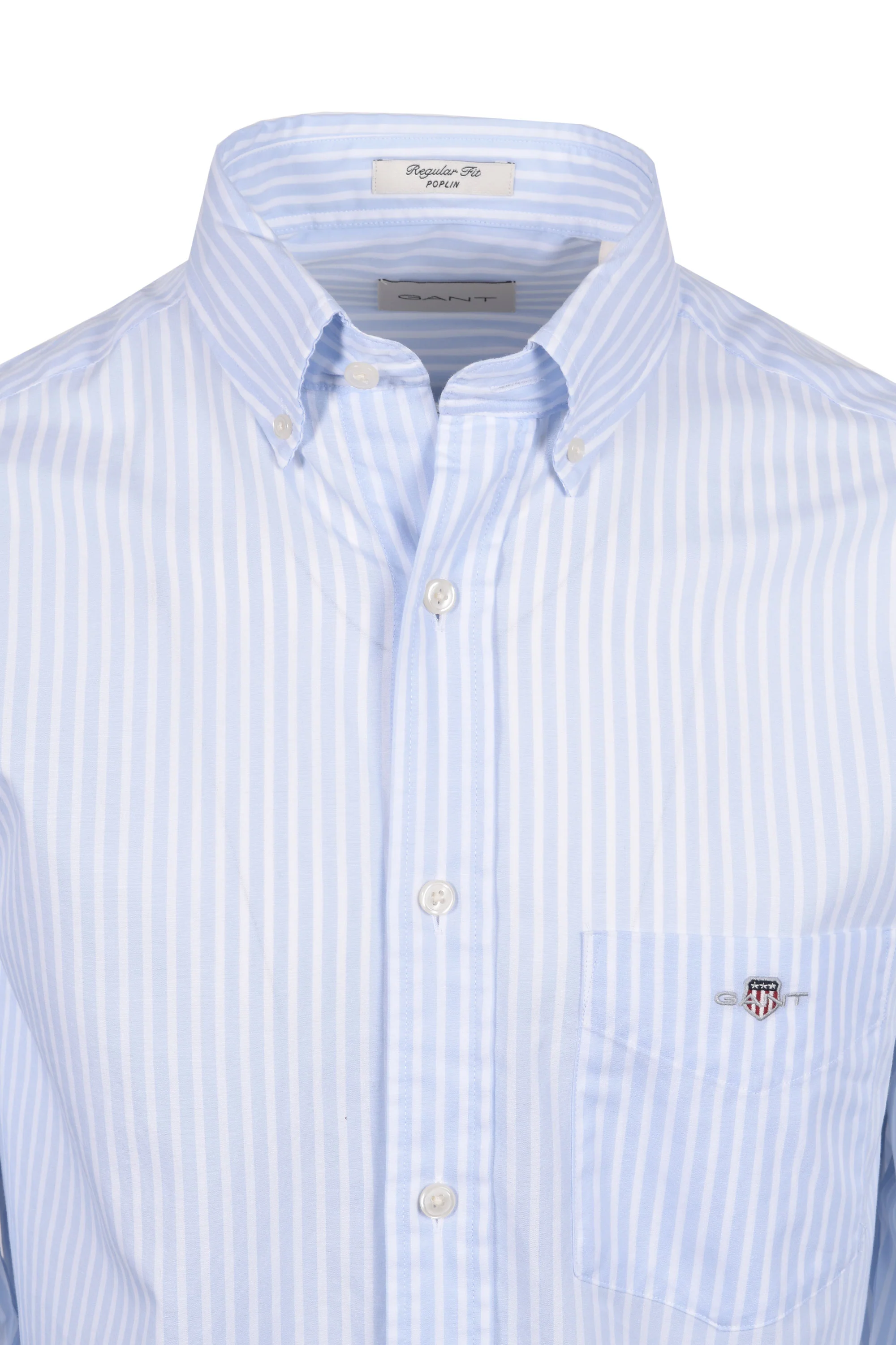 Gant Reg Poplin Stripe Shirt Light Blue - Image 2