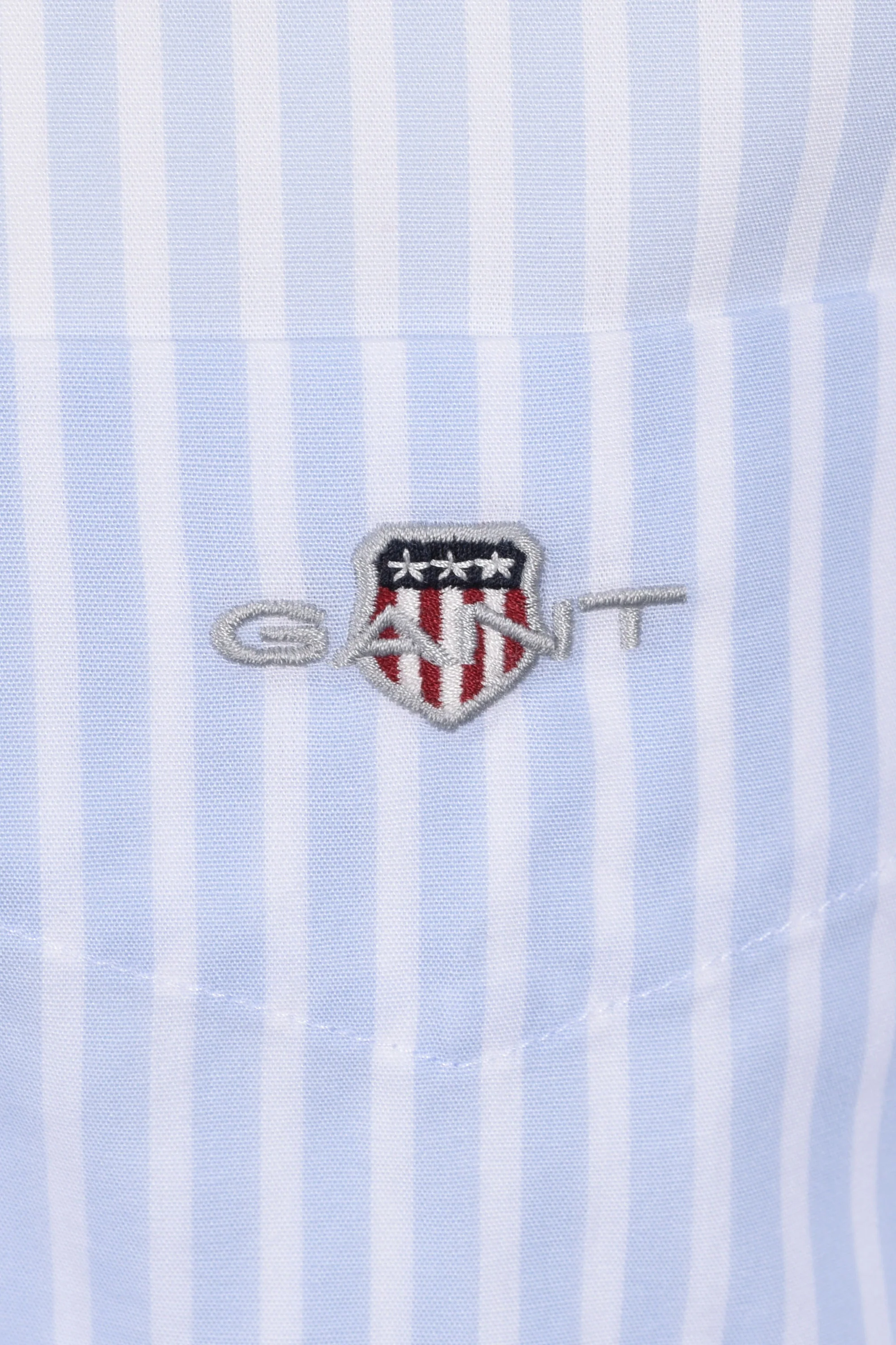 Gant Reg Poplin Stripe Shirt Light Blue - Image 3