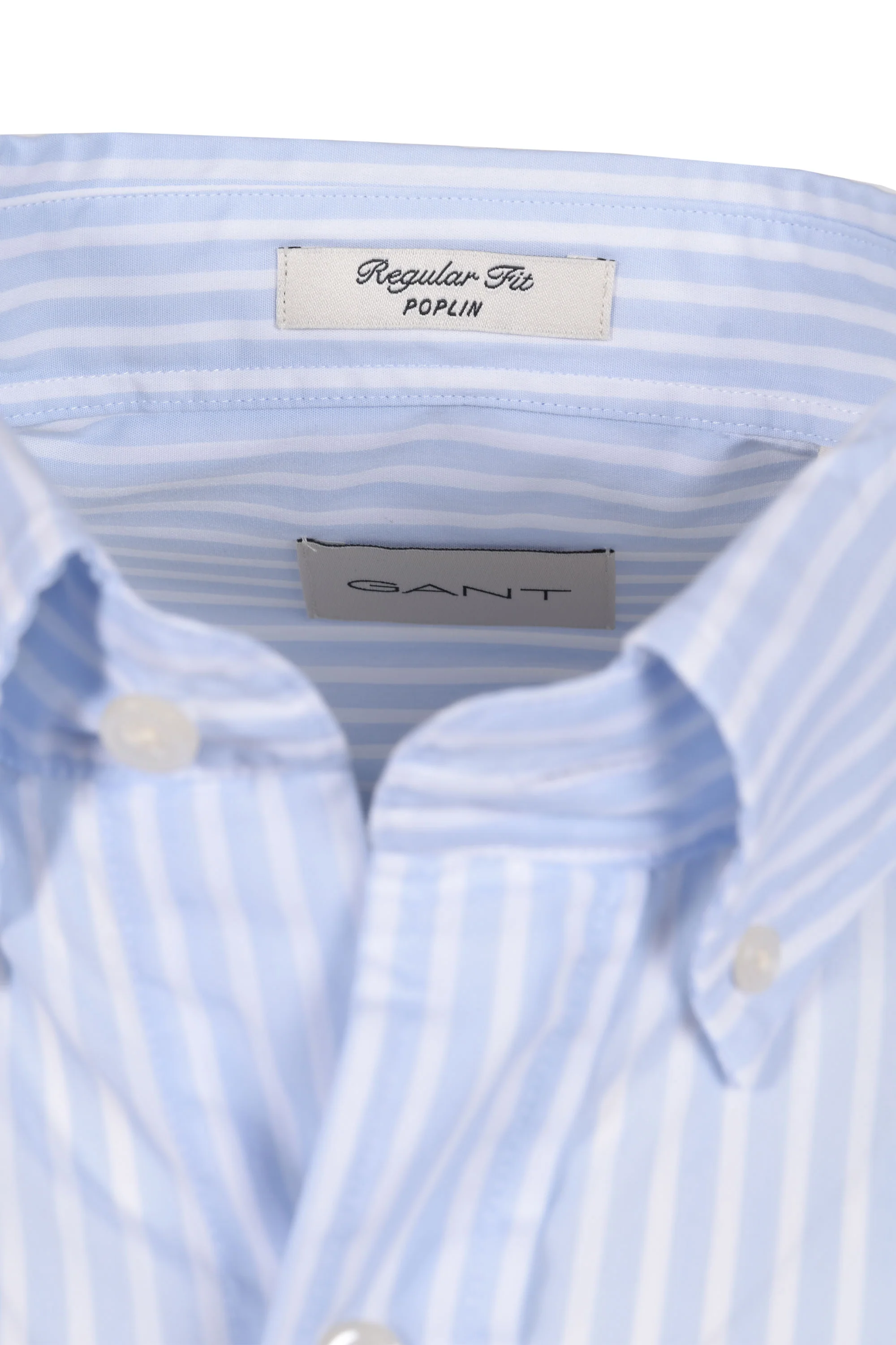 Gant Reg Poplin Stripe Shirt Light Blue - Image 4