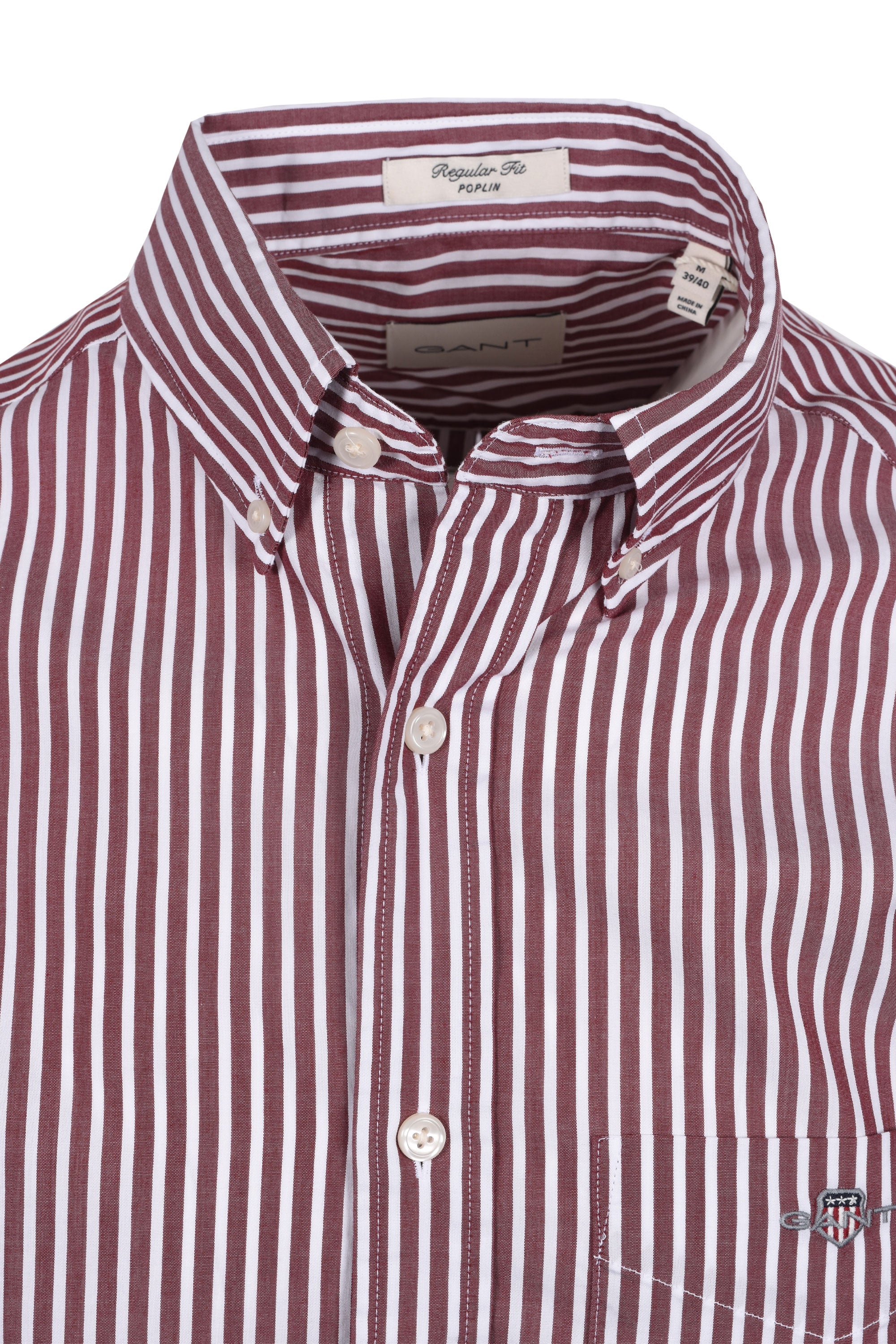 Gant Reg Poplin Stripe Shirt Plumped Red - Image 2