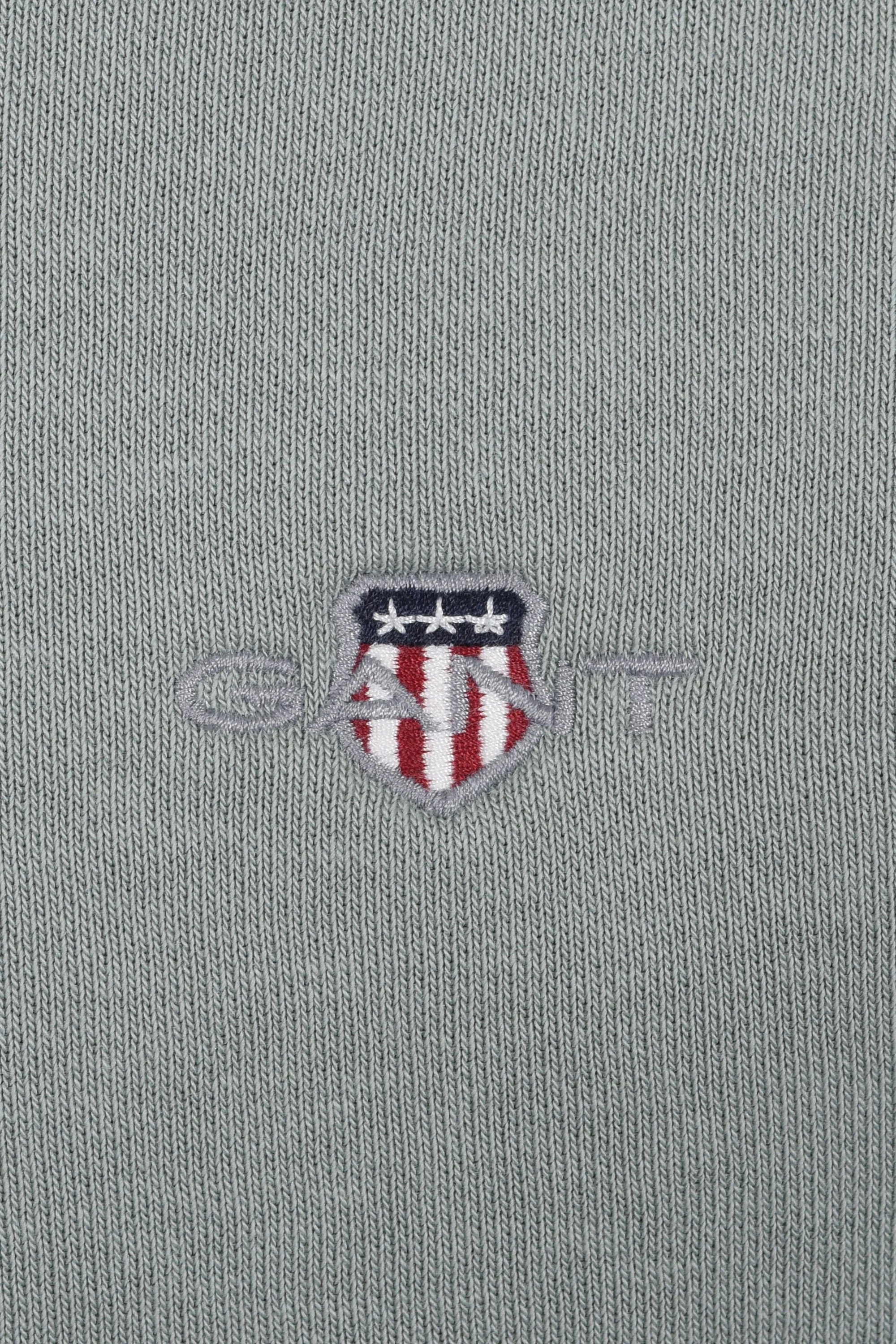GANT REG SHIELD HALF ZIP SWEAT CERAMIC GREY - Image 3