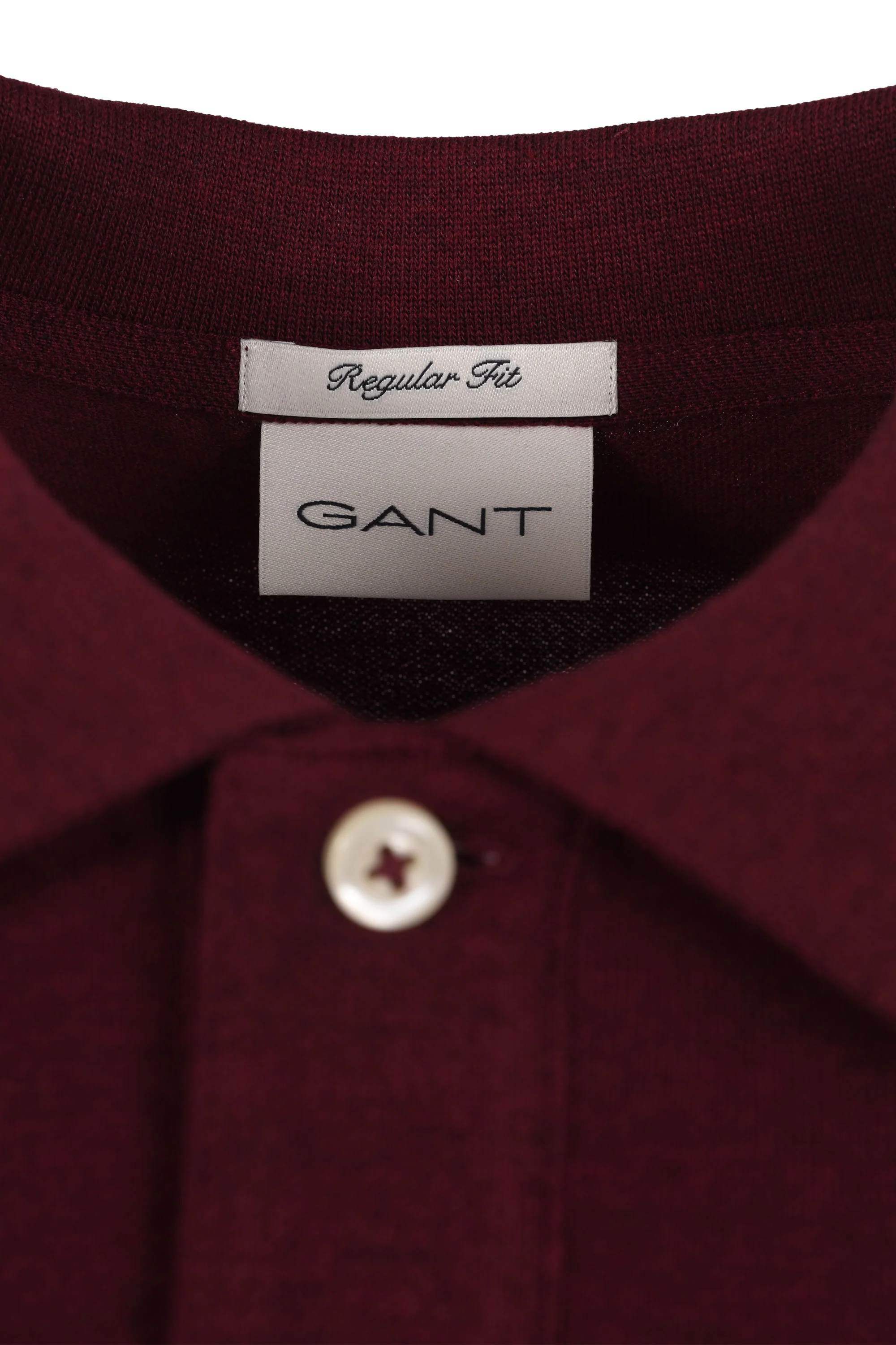 Gant Reg Shield SS Pique Polo Shirt Bordeaux Melange - Image 4