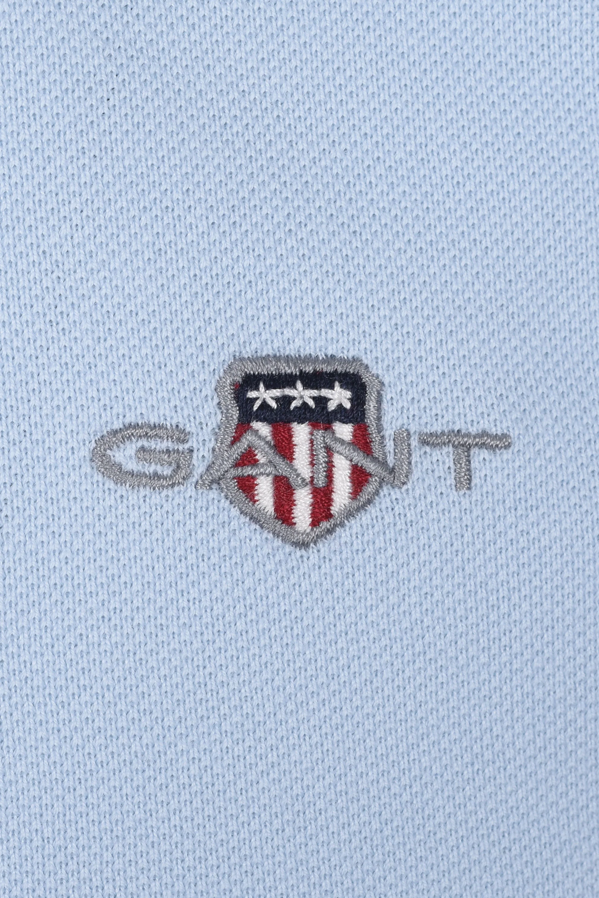 GANT REG SHIELD SS PIQUE POLO SHIRT FRESH BLUE - Image 3