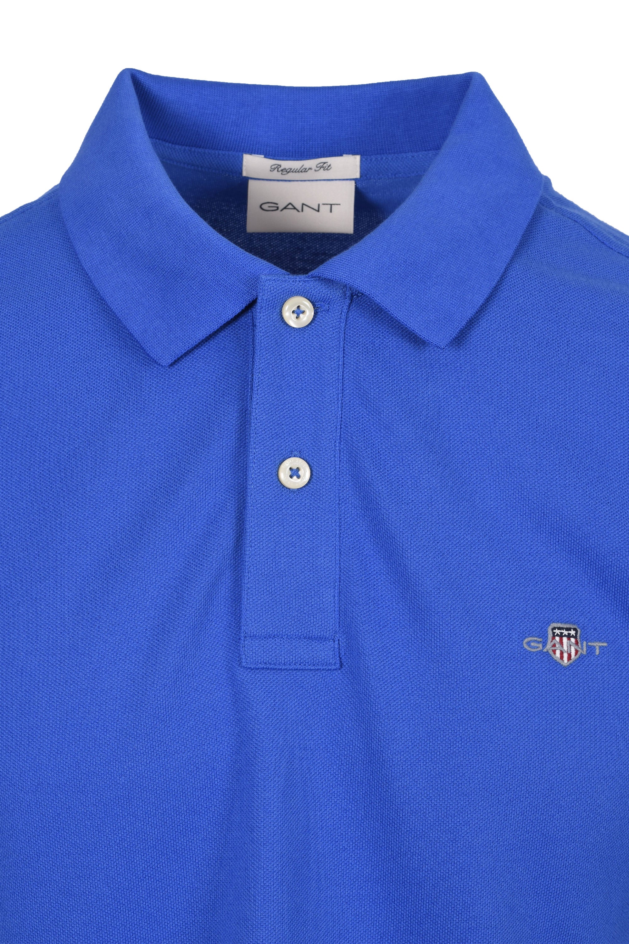 GANT REG SHIELD SS PIQUE POLO SHIRT ROYAL BLUE - Image 2
