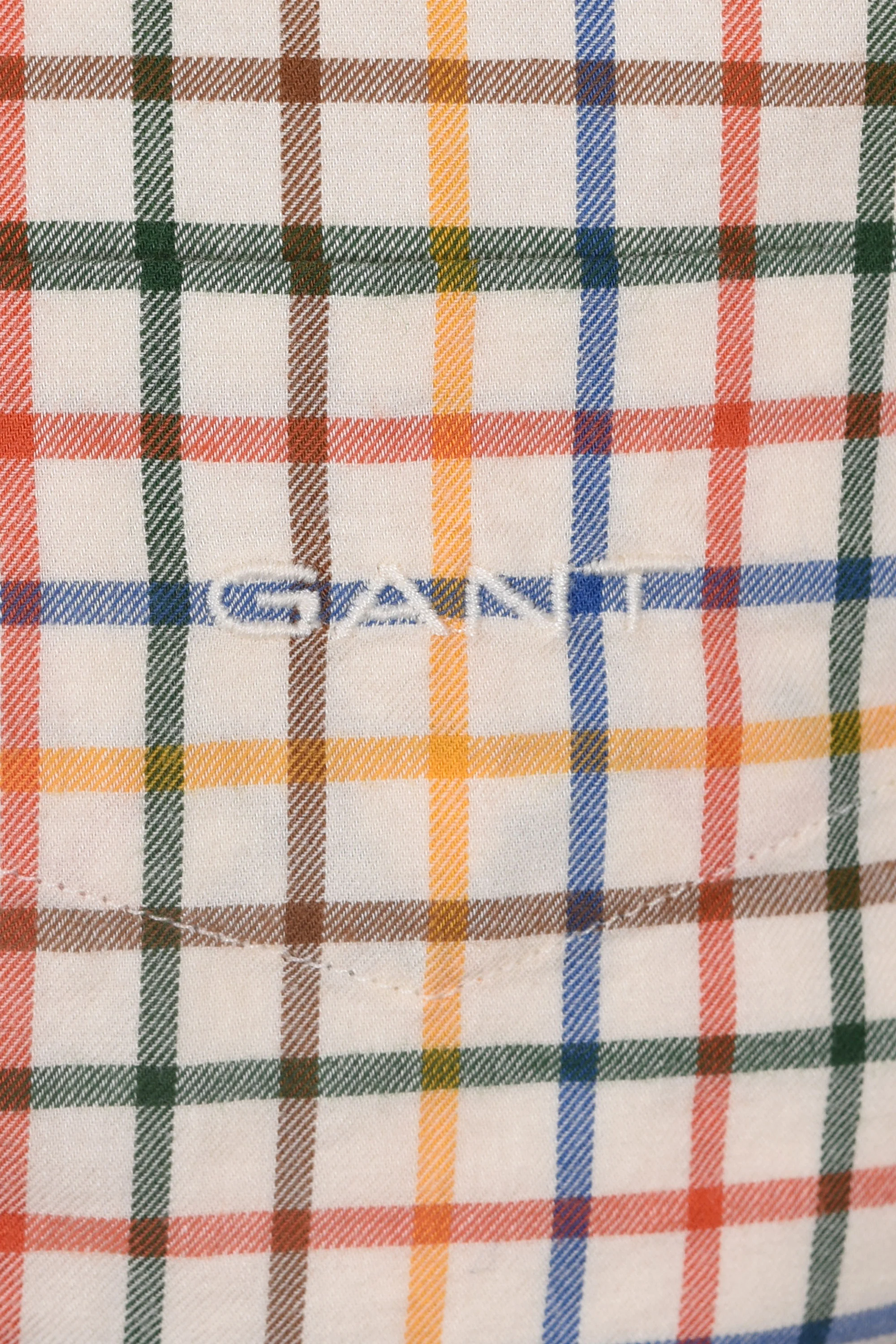 Gant Reg Twill Check Shirt Deep Orange - Image 3