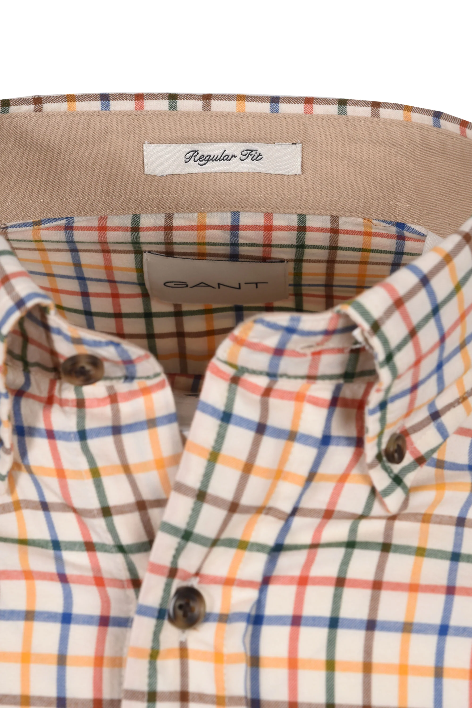 Gant Reg Twill Check Shirt Deep Orange - Image 4