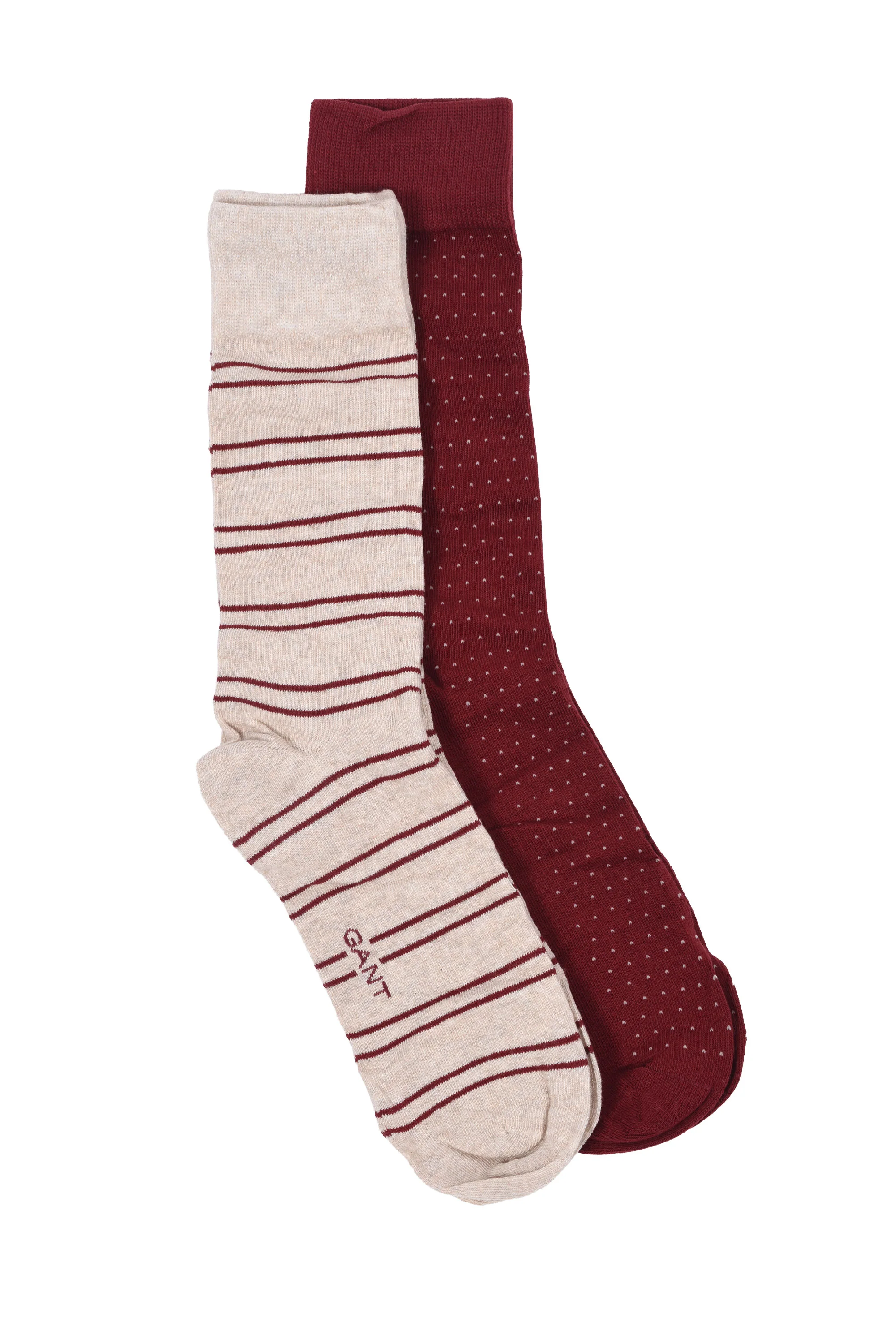 Gant Stripe and Mini Dot 2pk Socks Plumped Red - Image 2