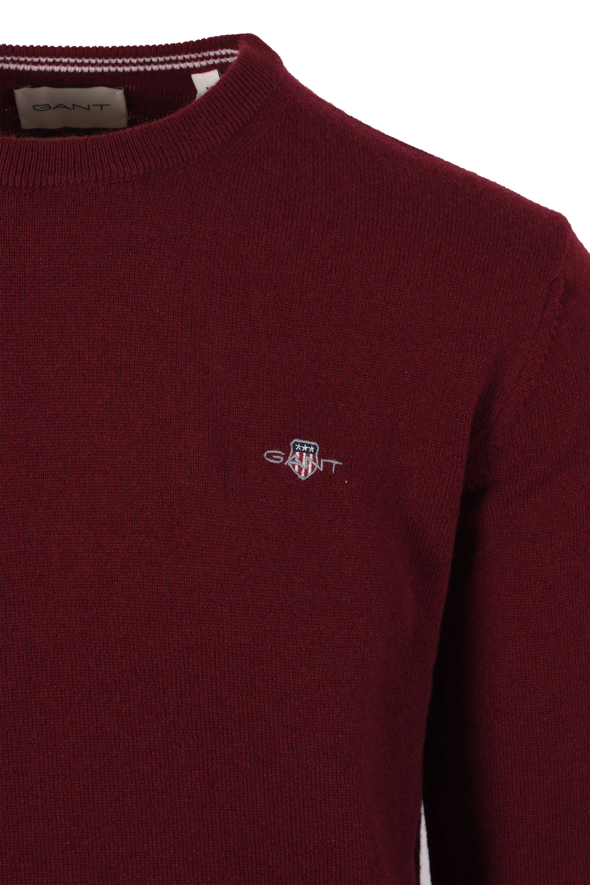 Gant Superfine Lambswool Crew Neck Knitwear Plumped Red - Image 2