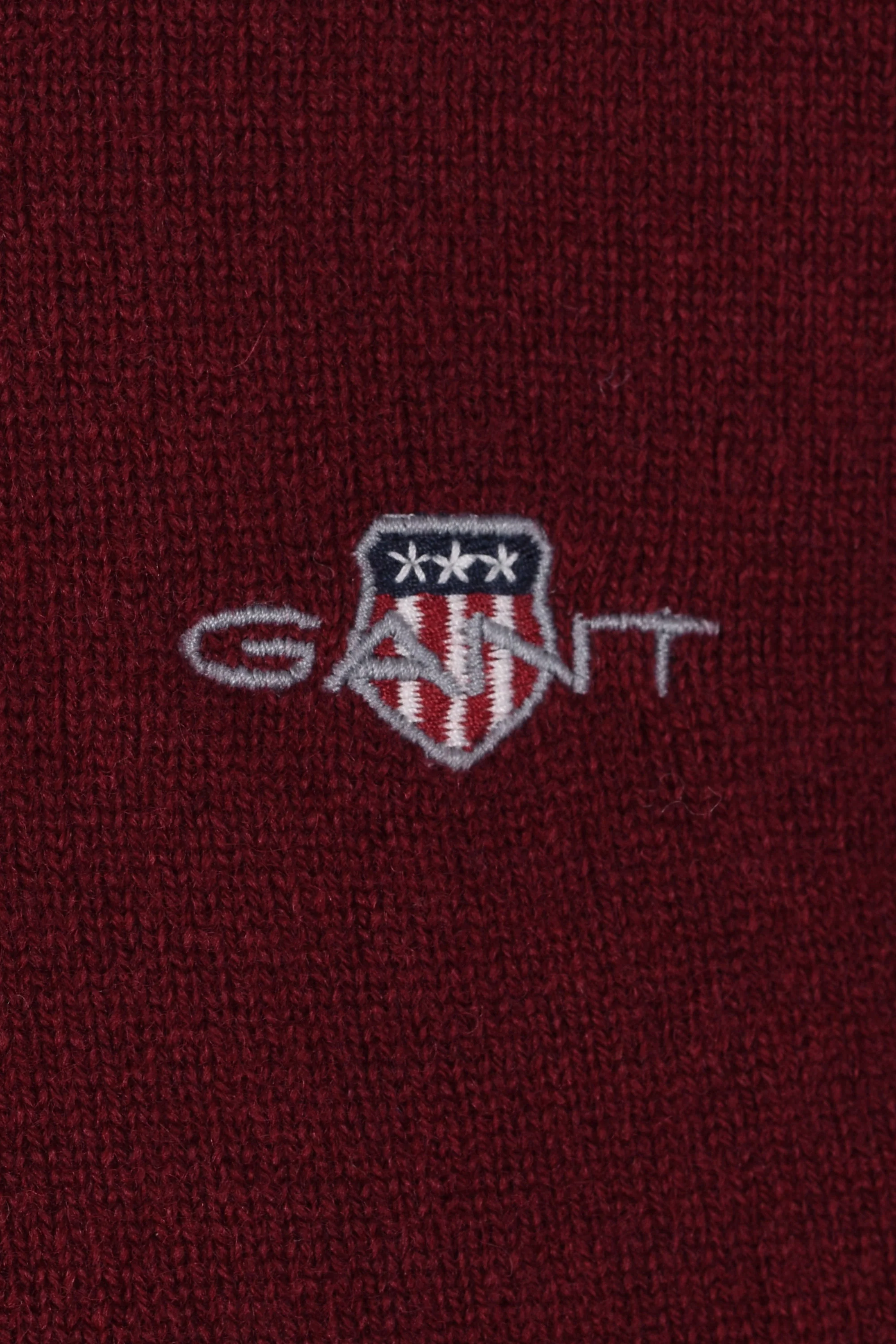 Gant Superfine Lambswool Crew Neck Knitwear Plumped Red - Image 3