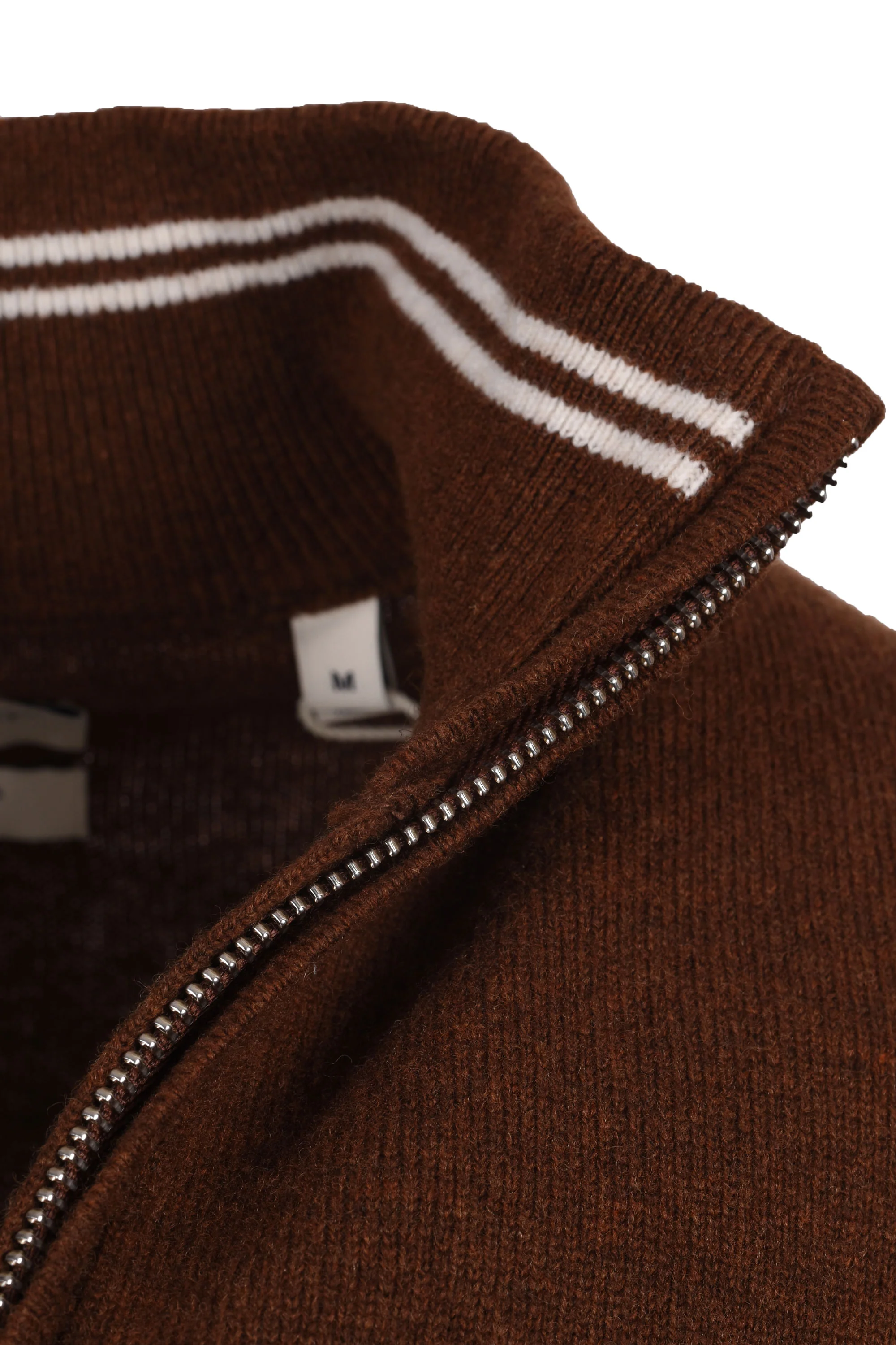 Gant Superfine Lambswool Half Zip Mahogany Brown - Image 4