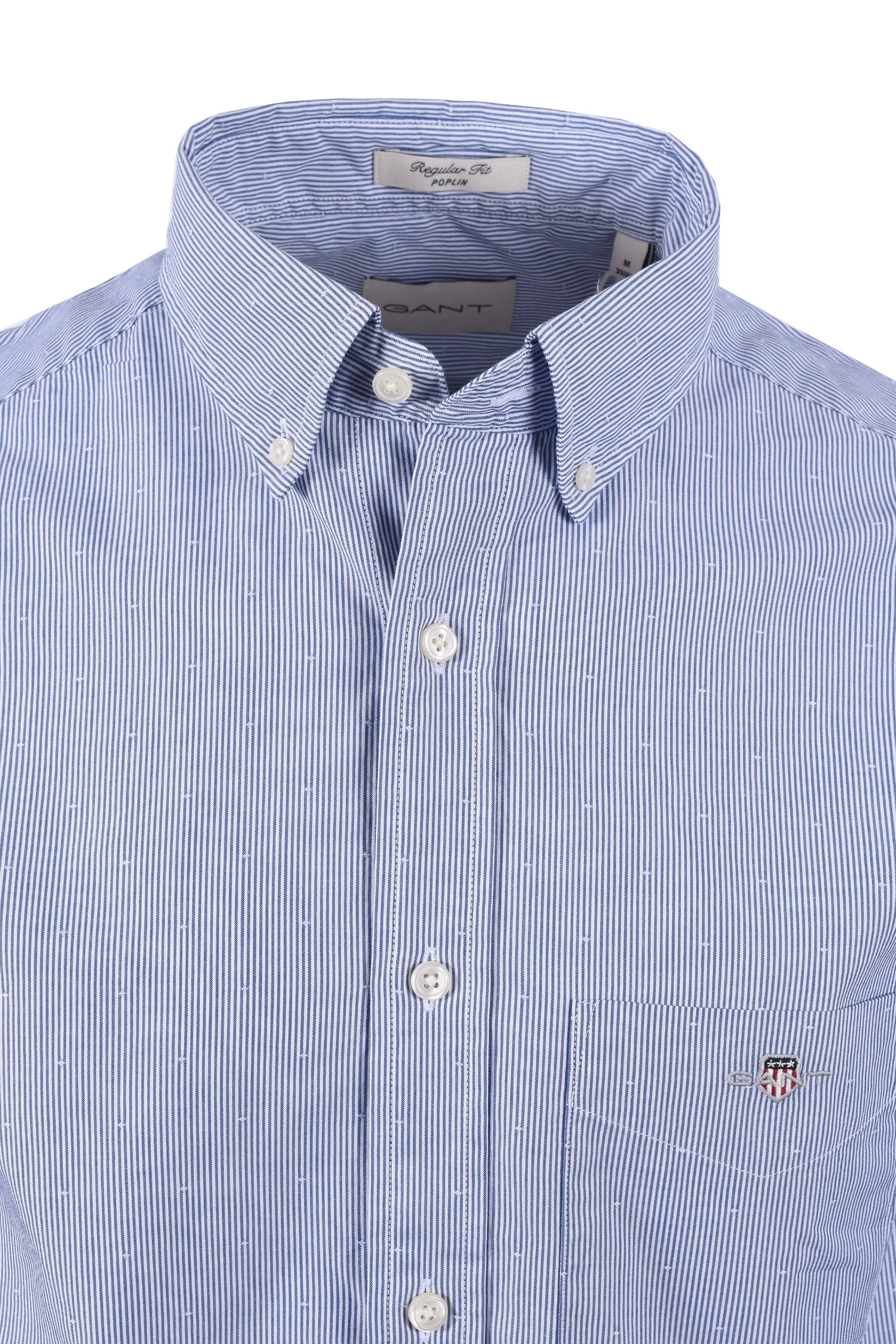Gant Reg Dobby Dot Stripe Shirt College Blue - Image 2