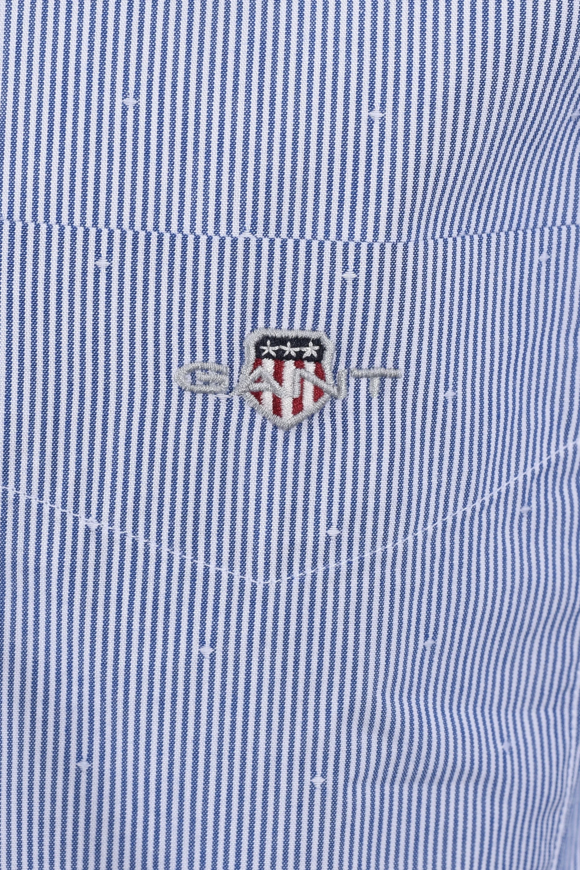 Gant Reg Dobby Dot Stripe Shirt College Blue - Image 3