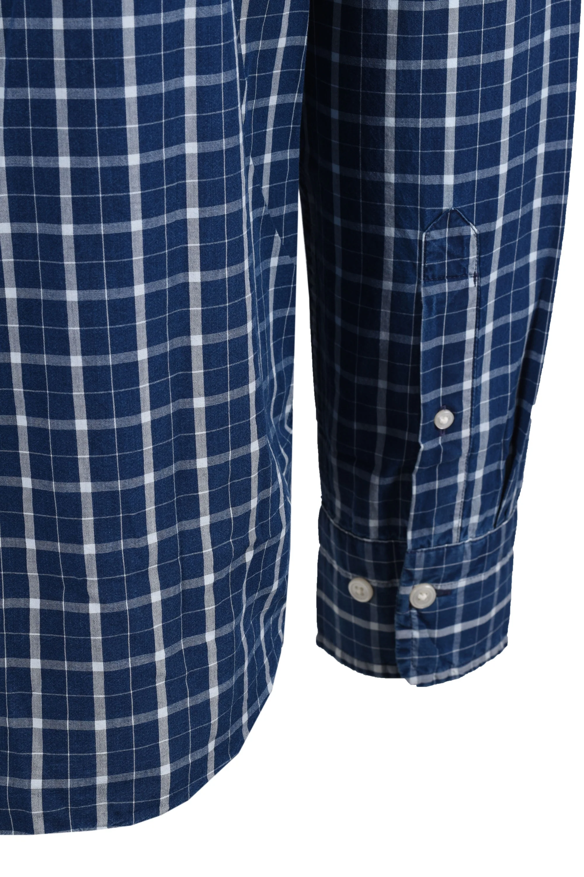 Gant Reg Indigo Check Shirt Dark Indigo - Image 4