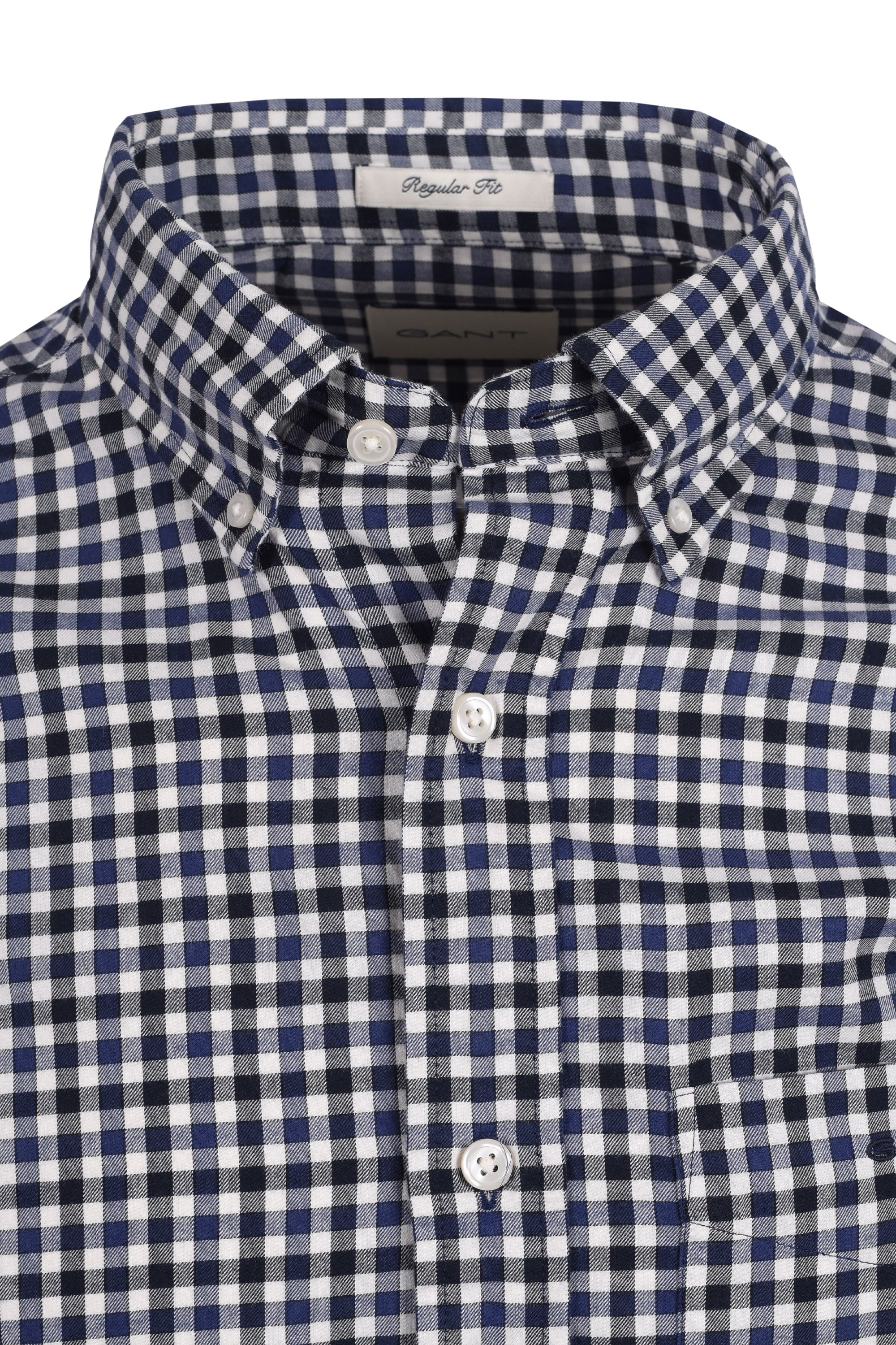 Gant Reg Light Twill Gingham Shirt Sailor Navy - Image 2