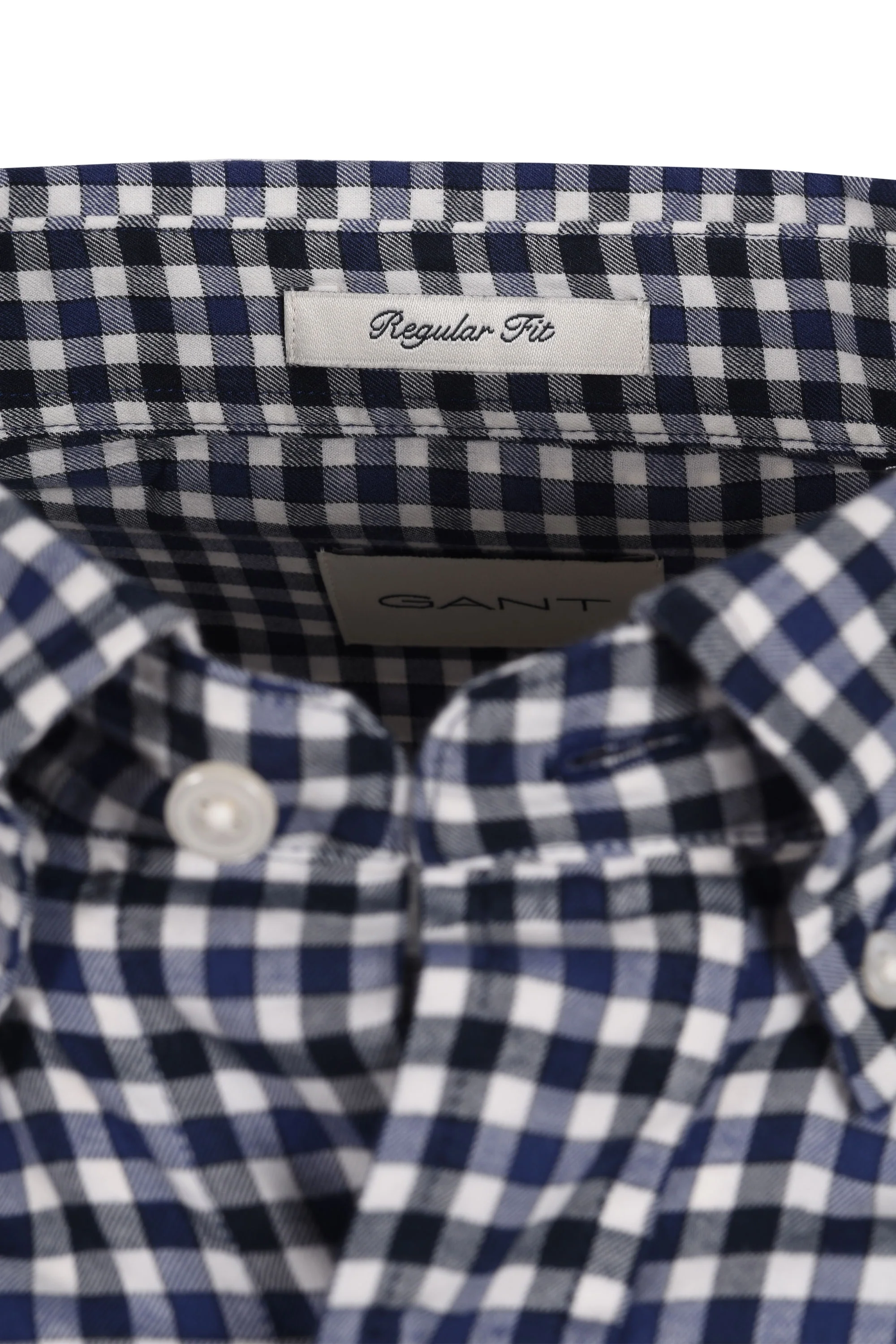 Gant Reg Light Twill Gingham Shirt Sailor Navy - Image 3