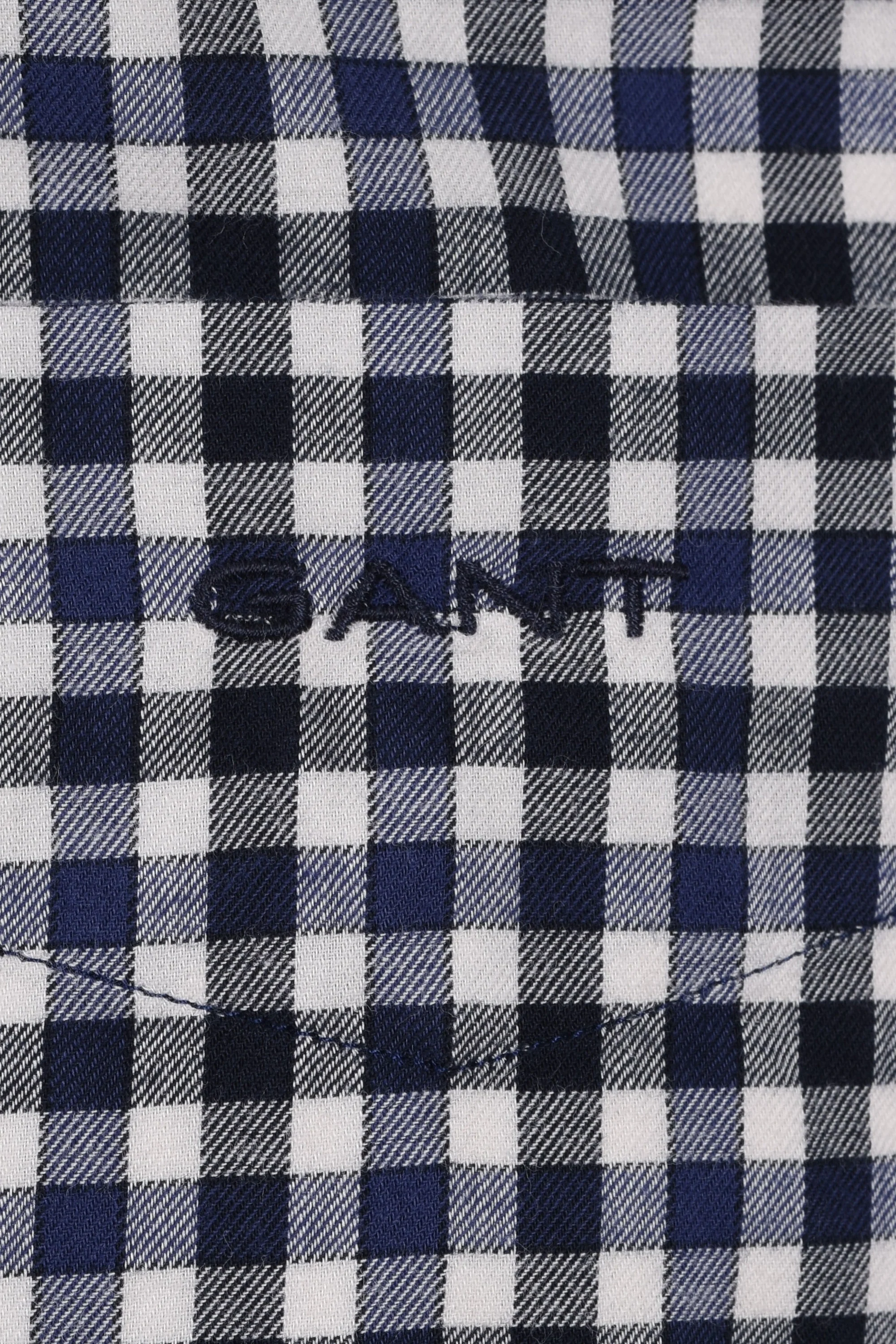 Gant Reg Light Twill Gingham Shirt Sailor Navy - Image 4