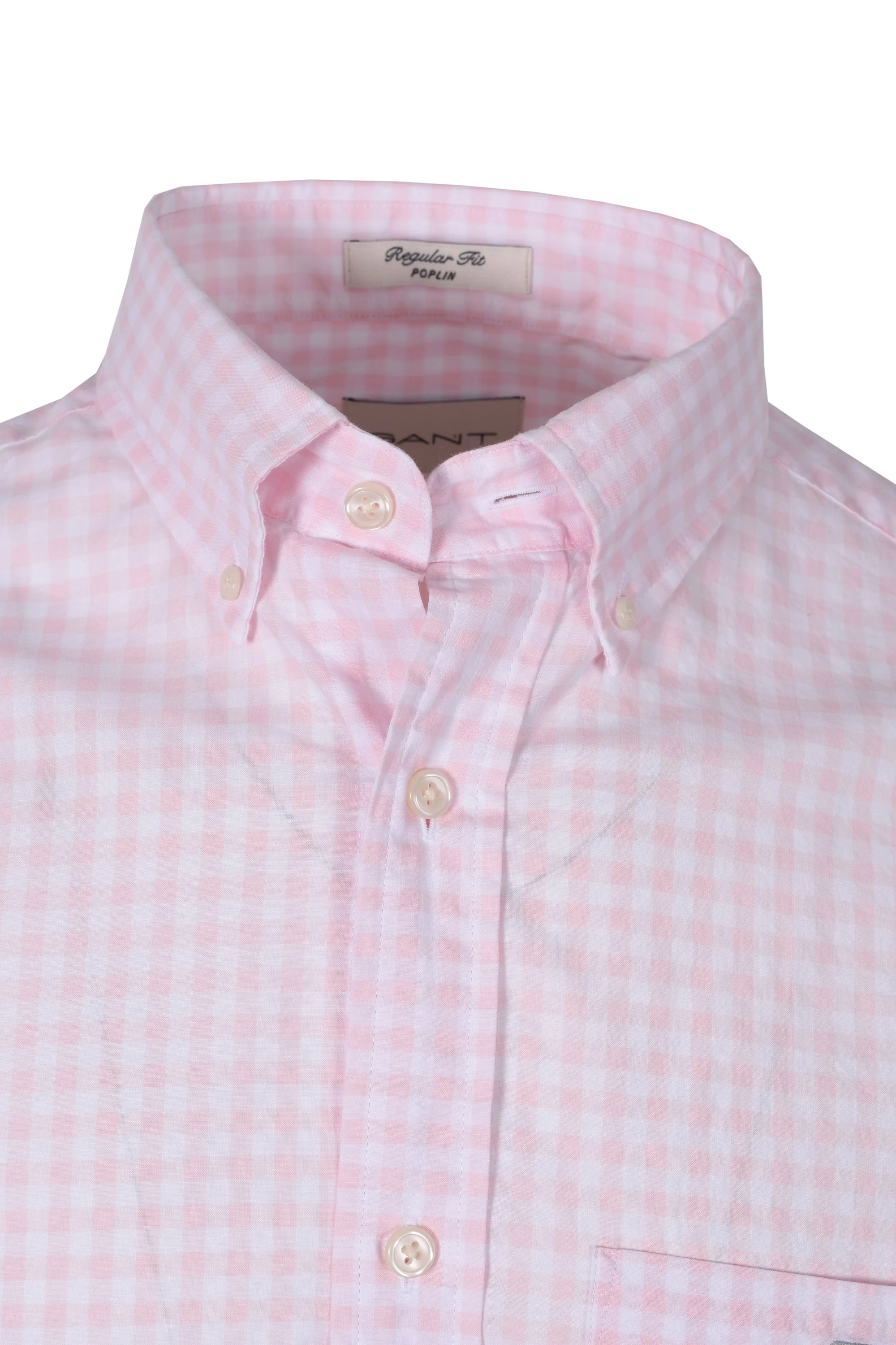 Gant Reg Poplin Gingham Shirt Light Pink - Image 2
