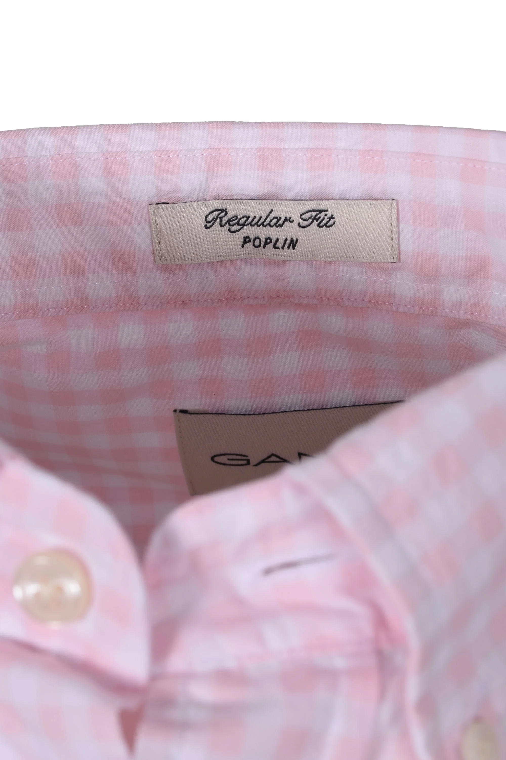 Gant Reg Poplin Gingham Shirt Light Pink - Image 3
