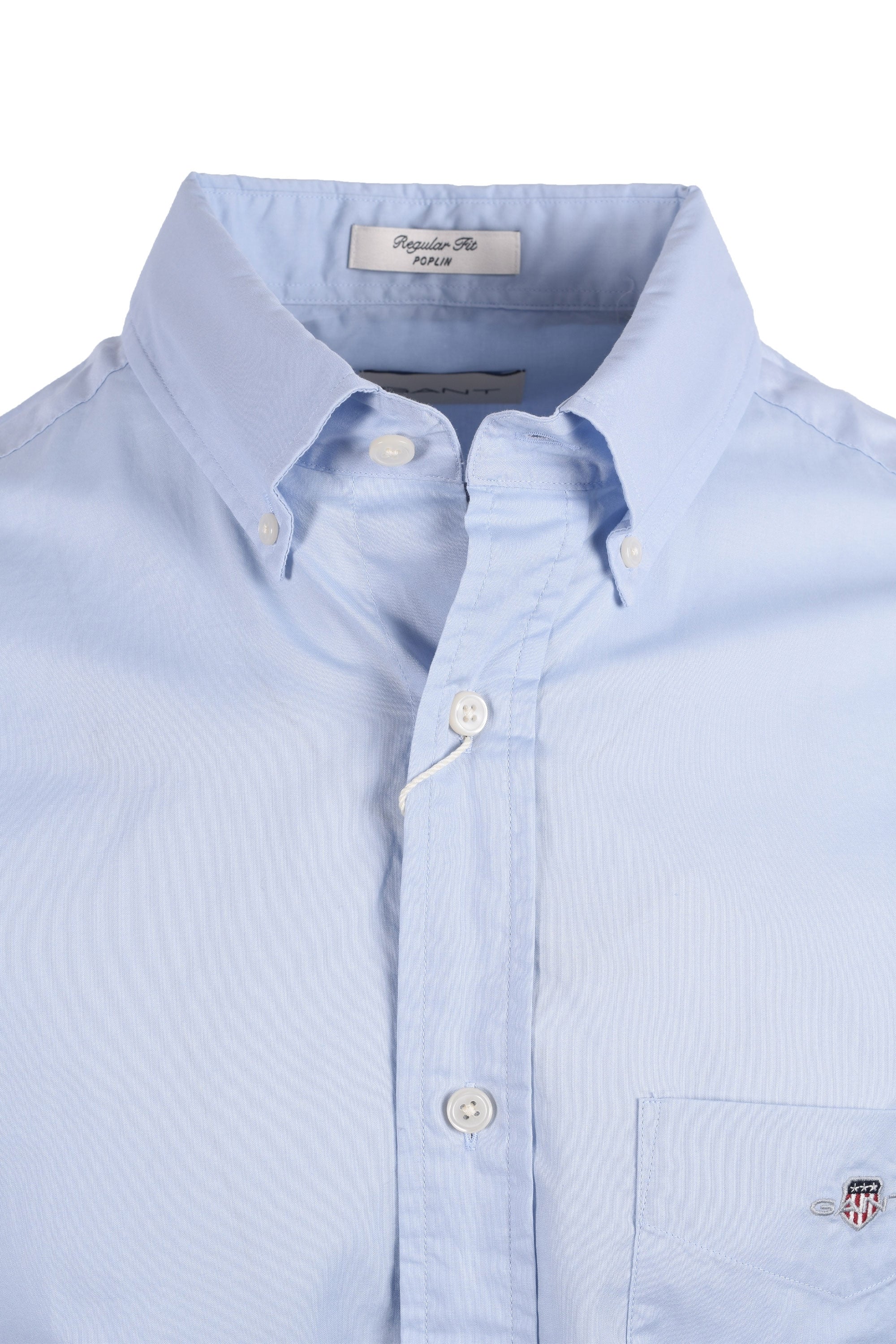 Gant Reg Poplin Short Sleeve Shirt Light Blue - Image 2