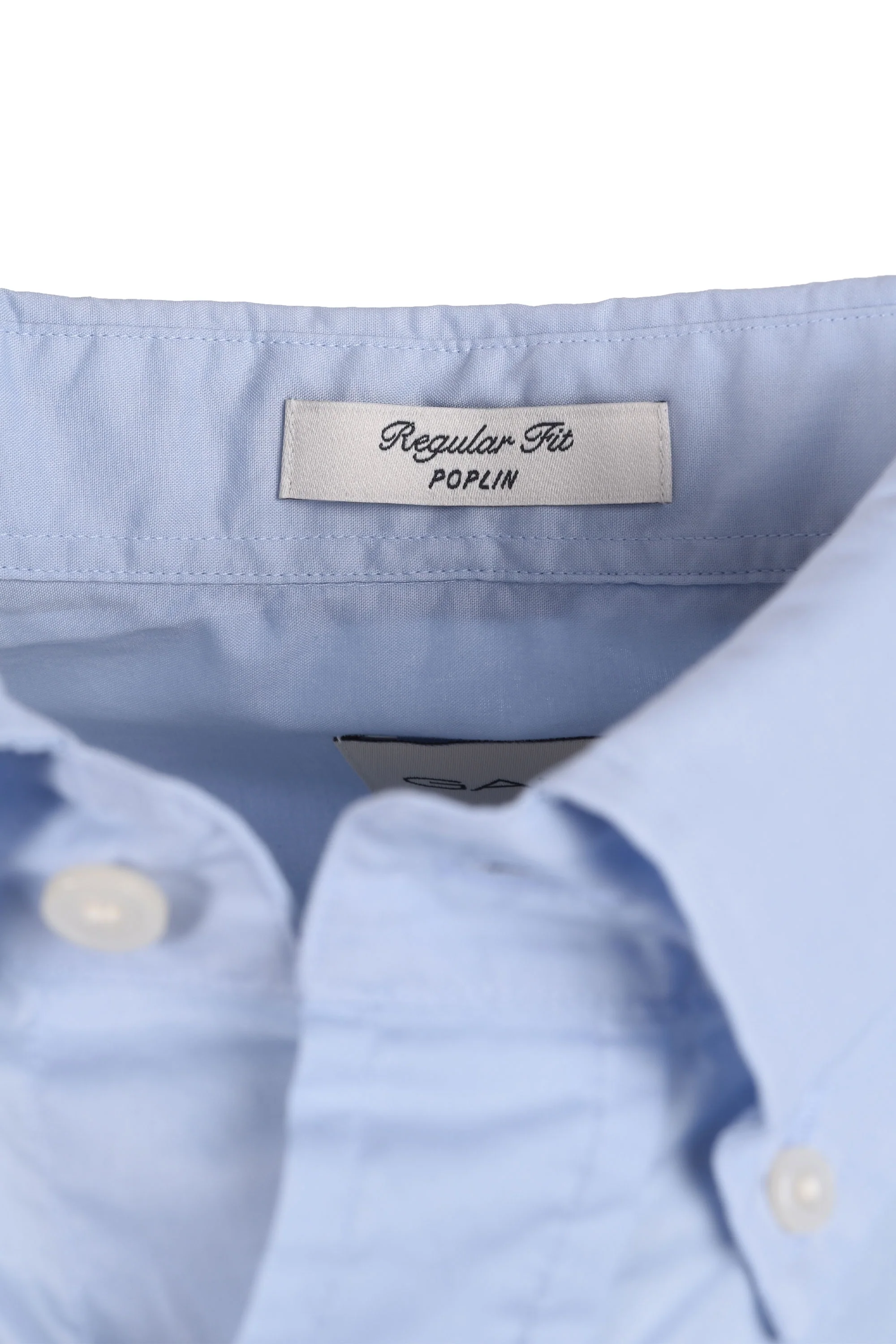 Gant Reg Poplin Short Sleeve Shirt Light Blue - Image 4