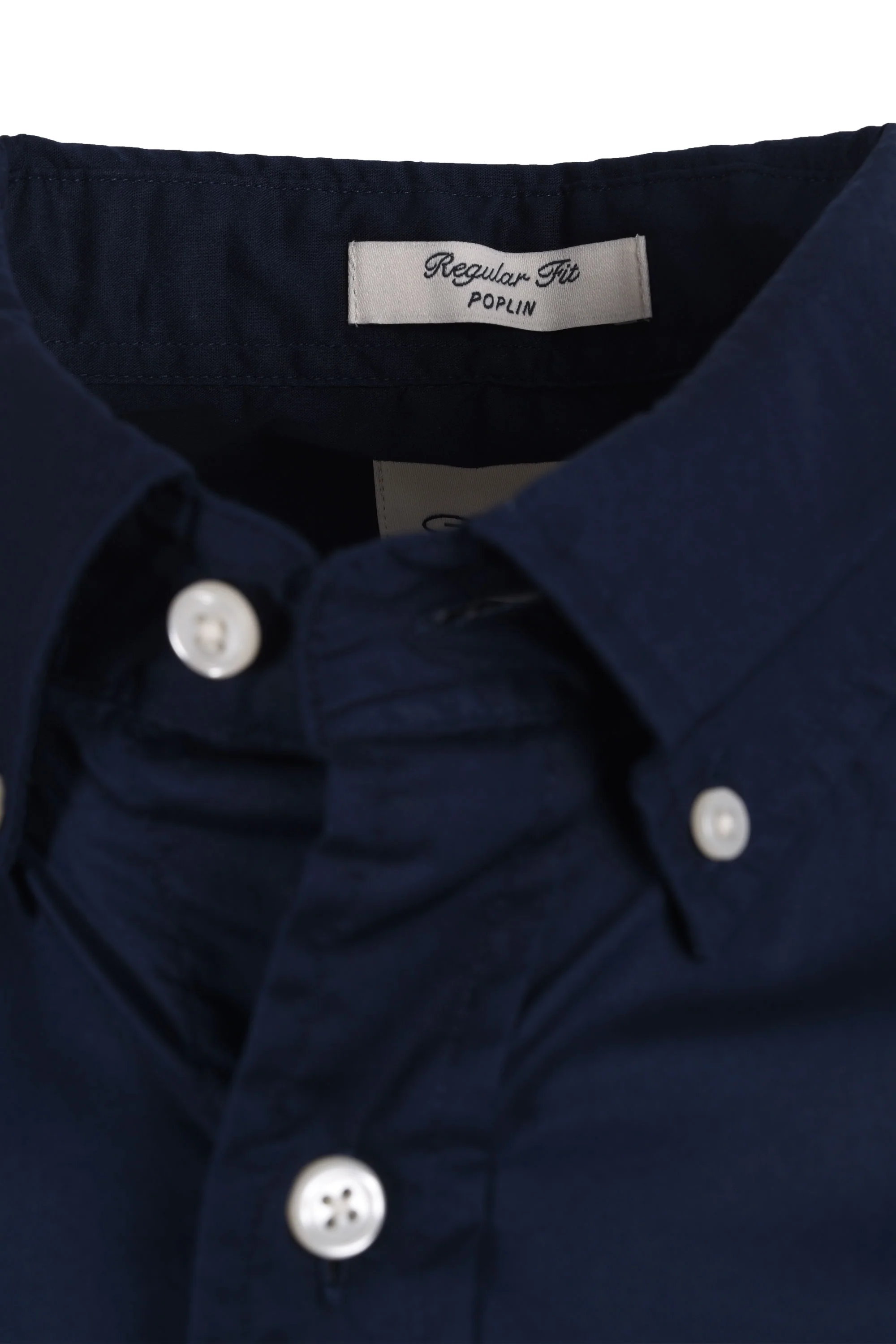 Gant Reg Poplin Short Sleeve Shirt Marine - Image 4