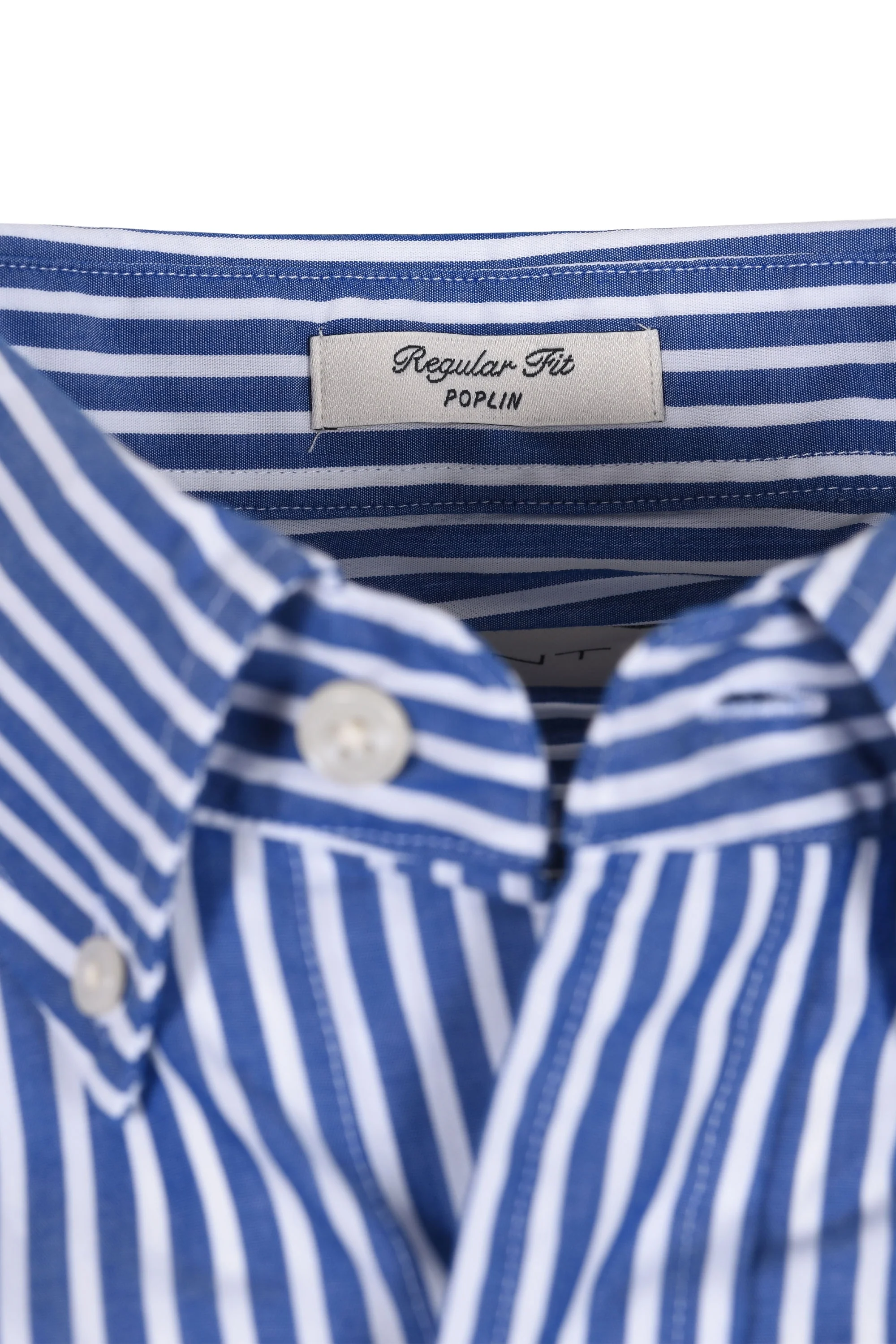 Gant Reg Poplin Stripe Shirt College Blue - Image 4