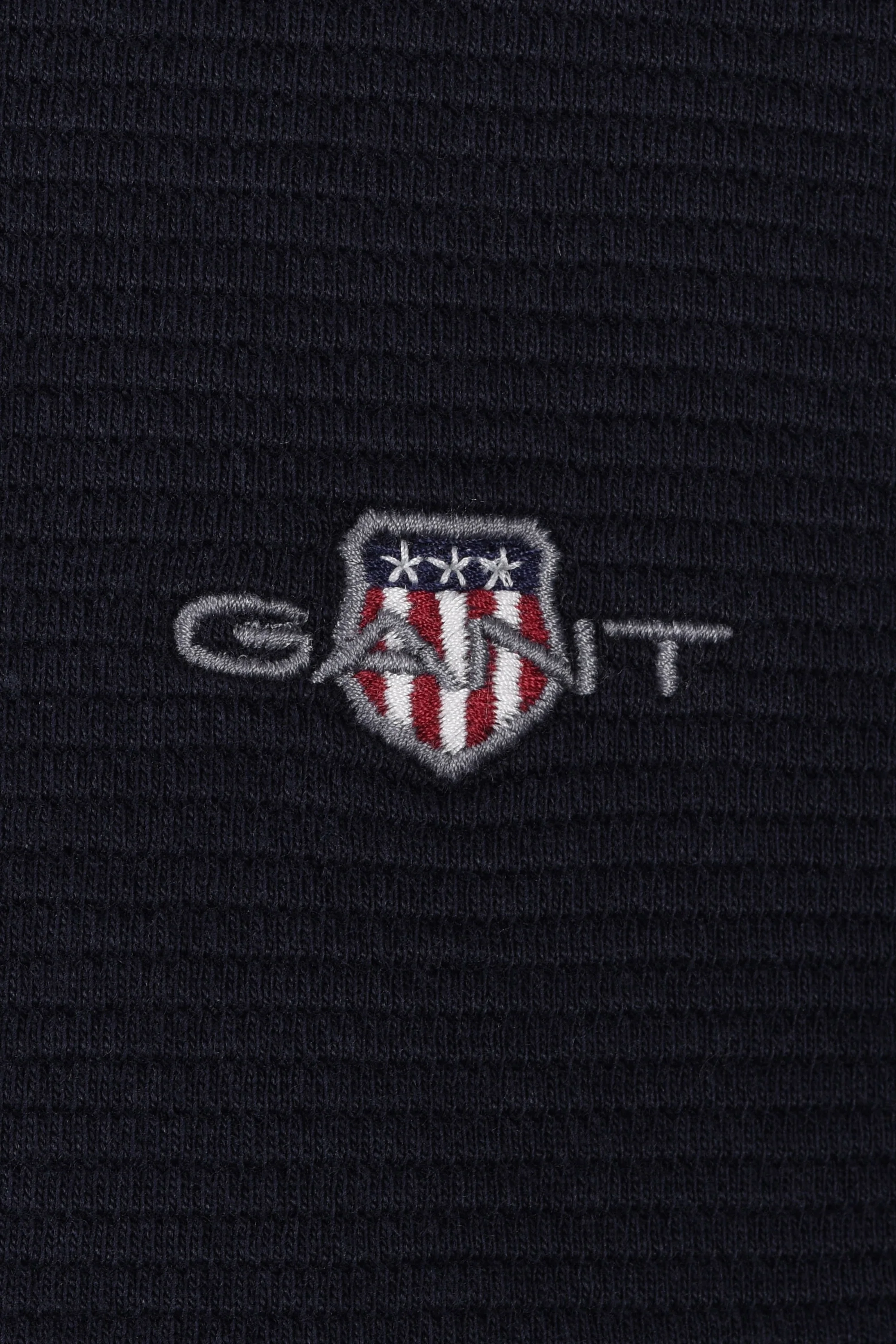 Gant Texture Half Zip Knitwear Evening Blue - Image 3