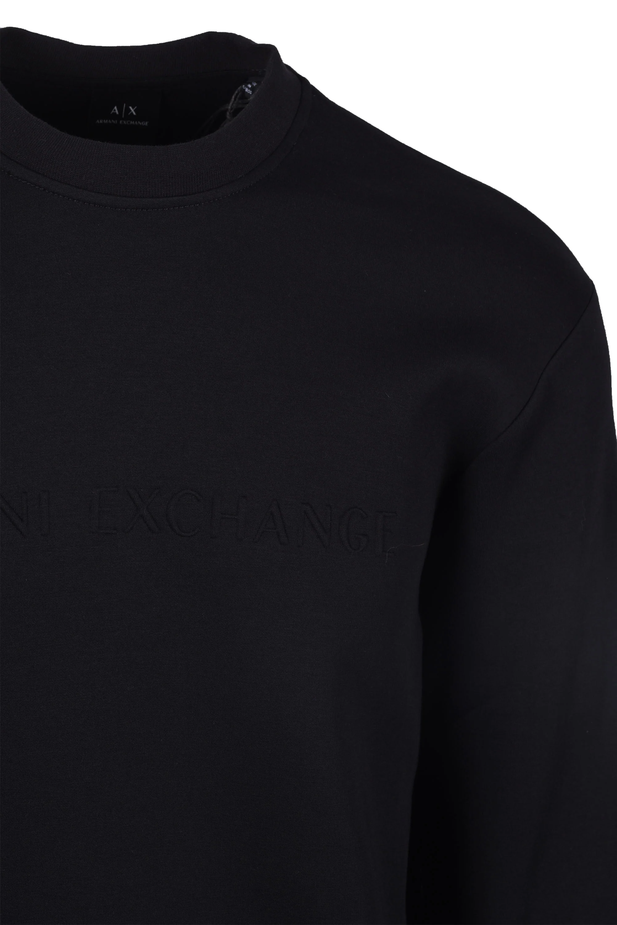 Armani Exchange Jersey Crew Neck Sweat Shirt Black - Image 2