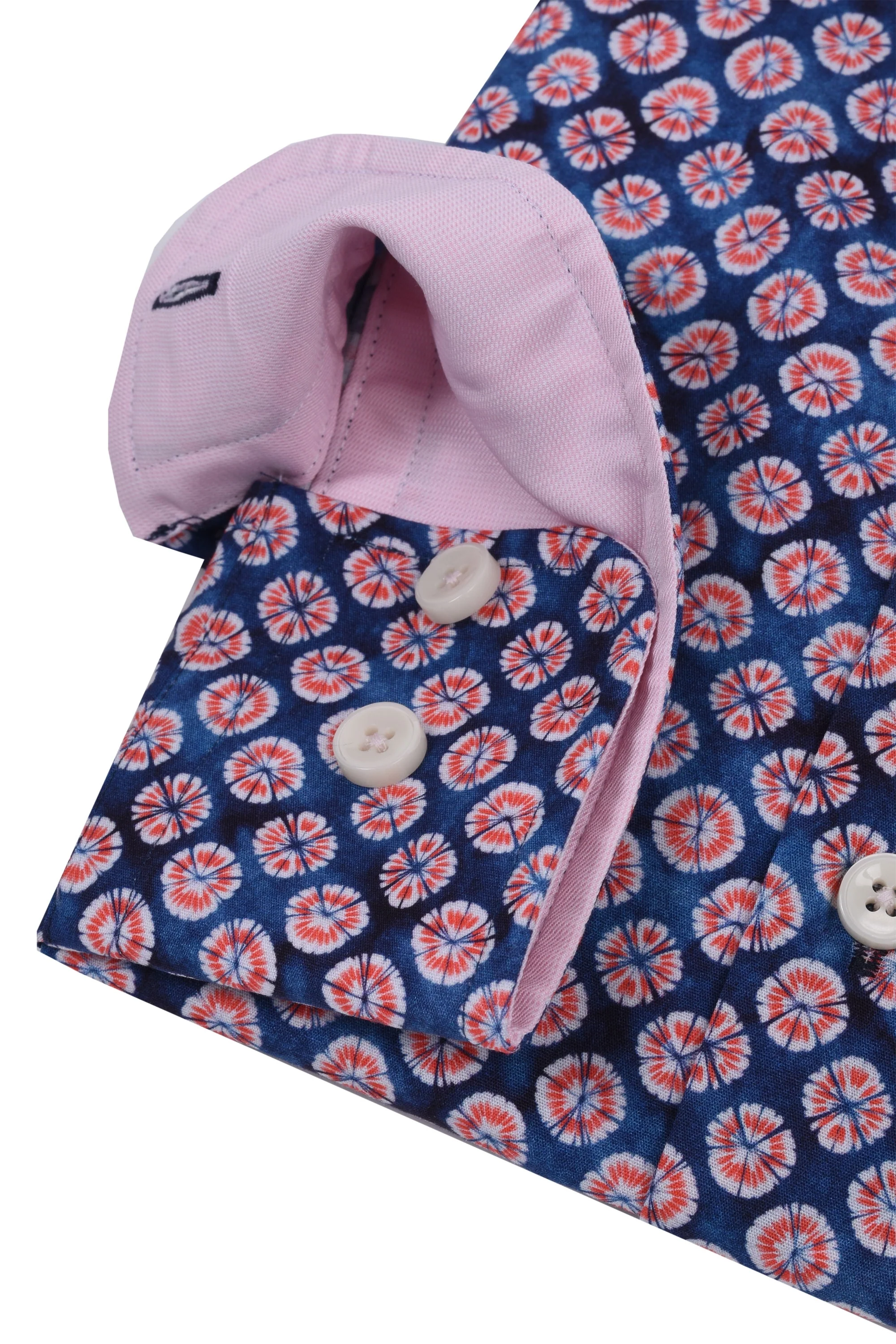 Gravson London Blue & Pink Printed Patterned Shirt - Image 3