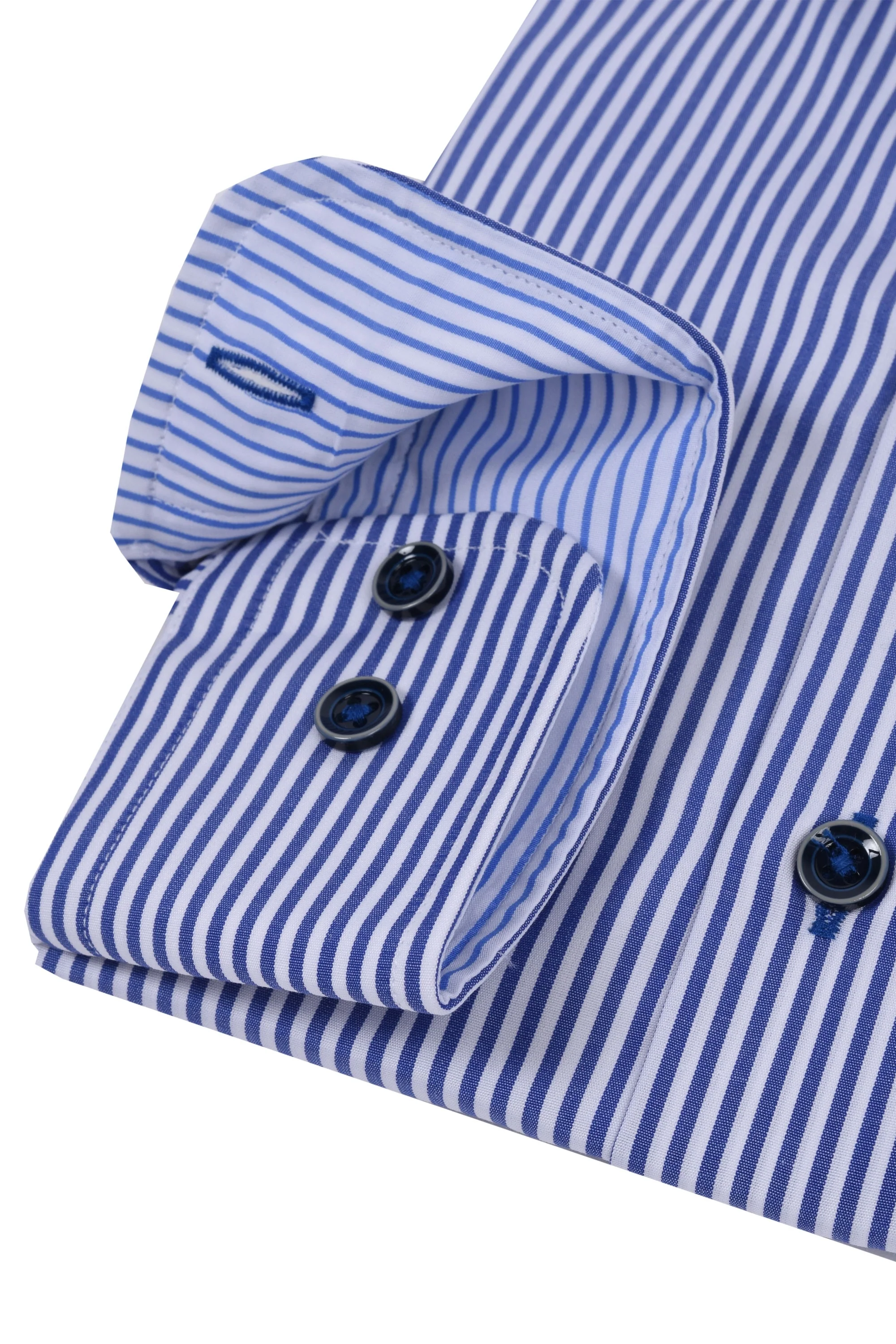 Gravson London Blue & White Stripe Shirt - Image 3