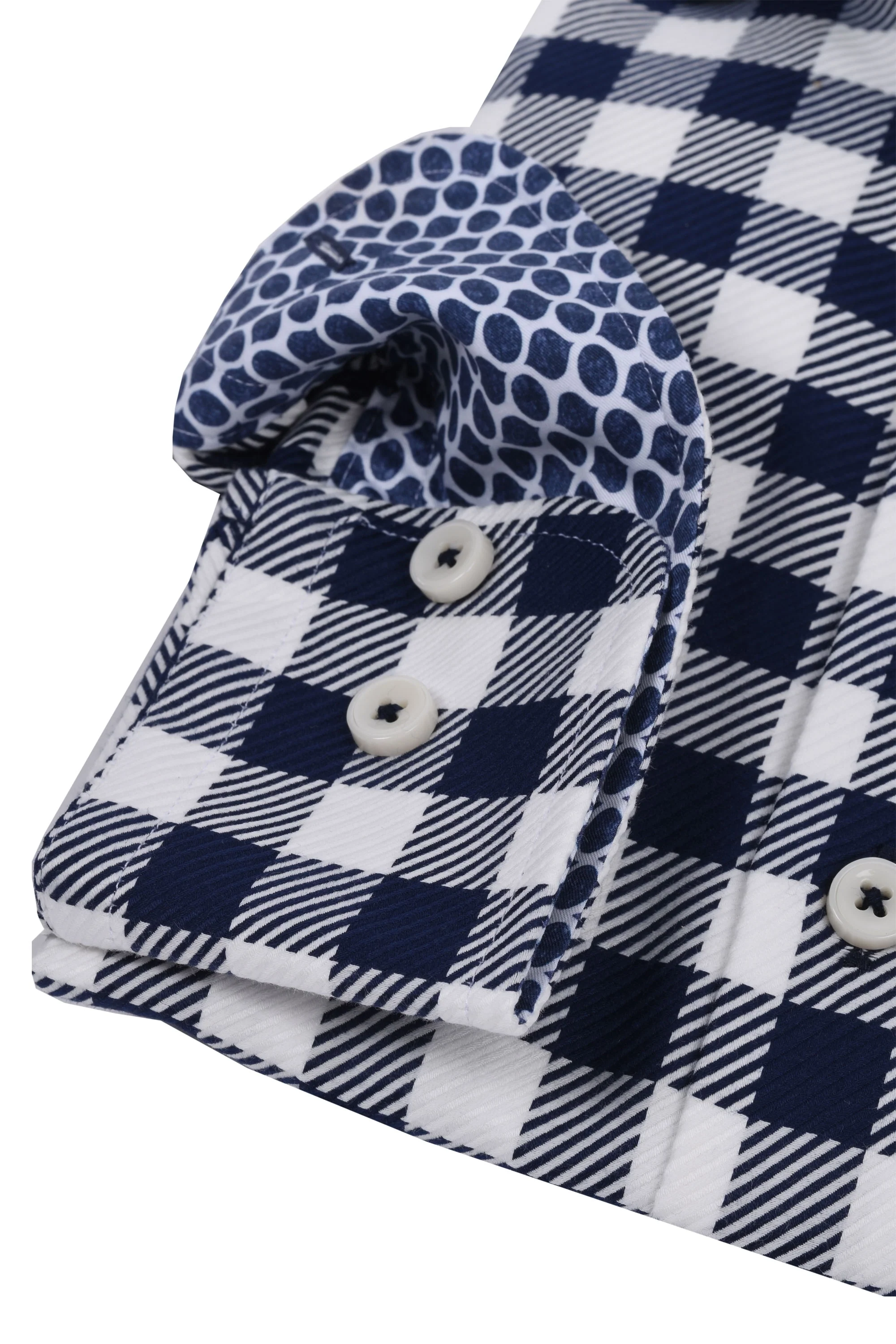 Gravson London Navy Gingham Check Shirt - Image 3