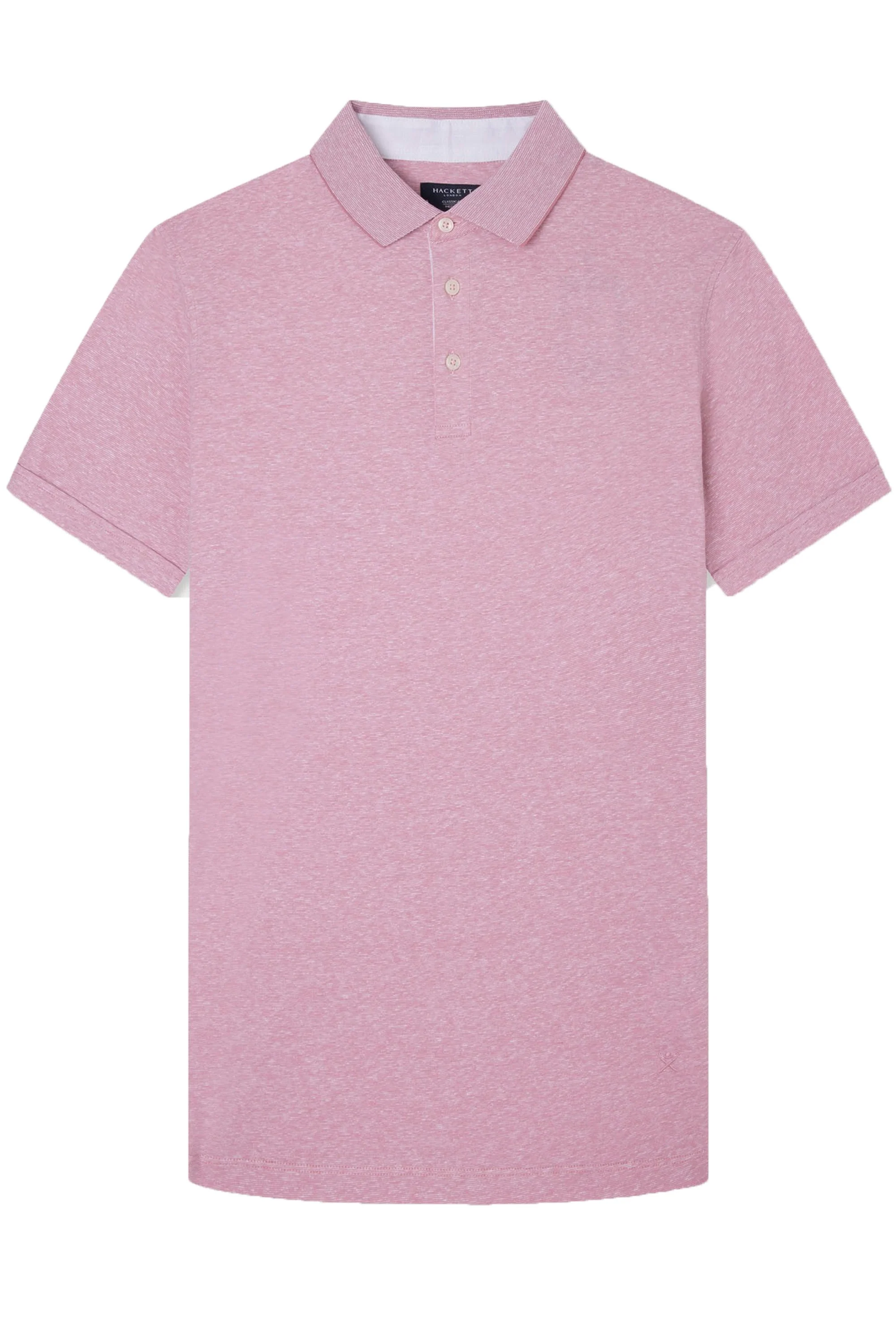 Hackett Cotton Linen Filafil Polo Shirt Pink