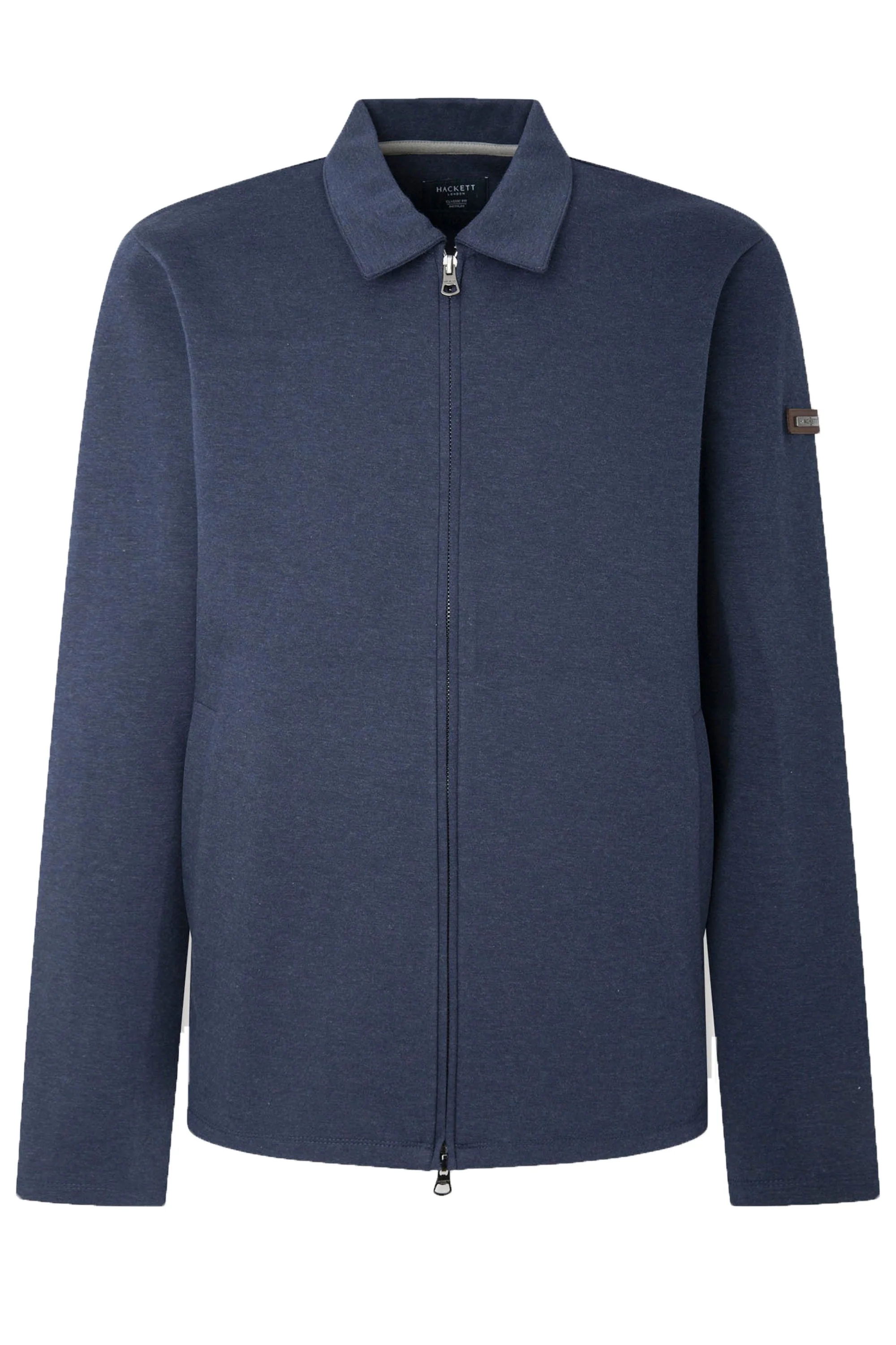 Hackett Double Knit Full Zip Navy