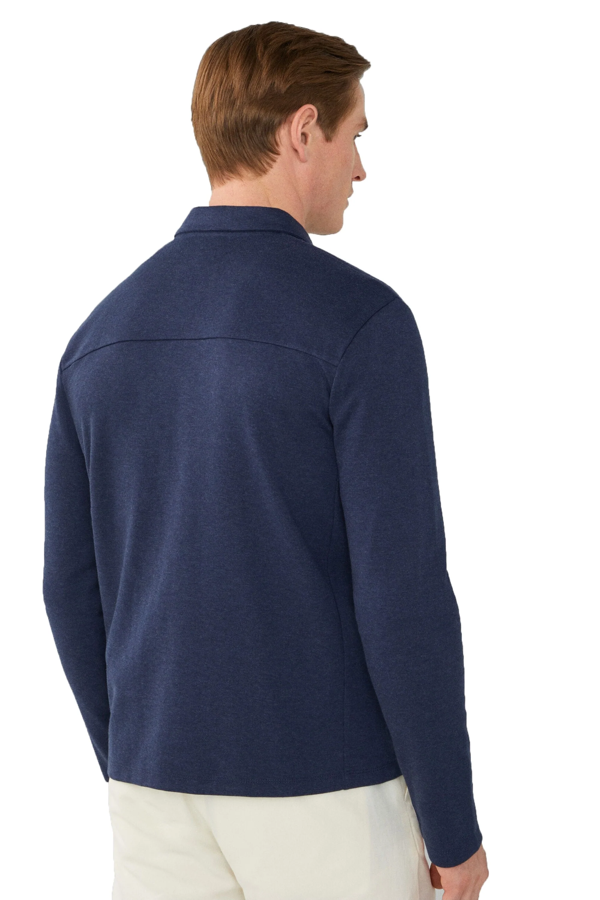Hackett Double Knit Full Zip Navy - Image 4