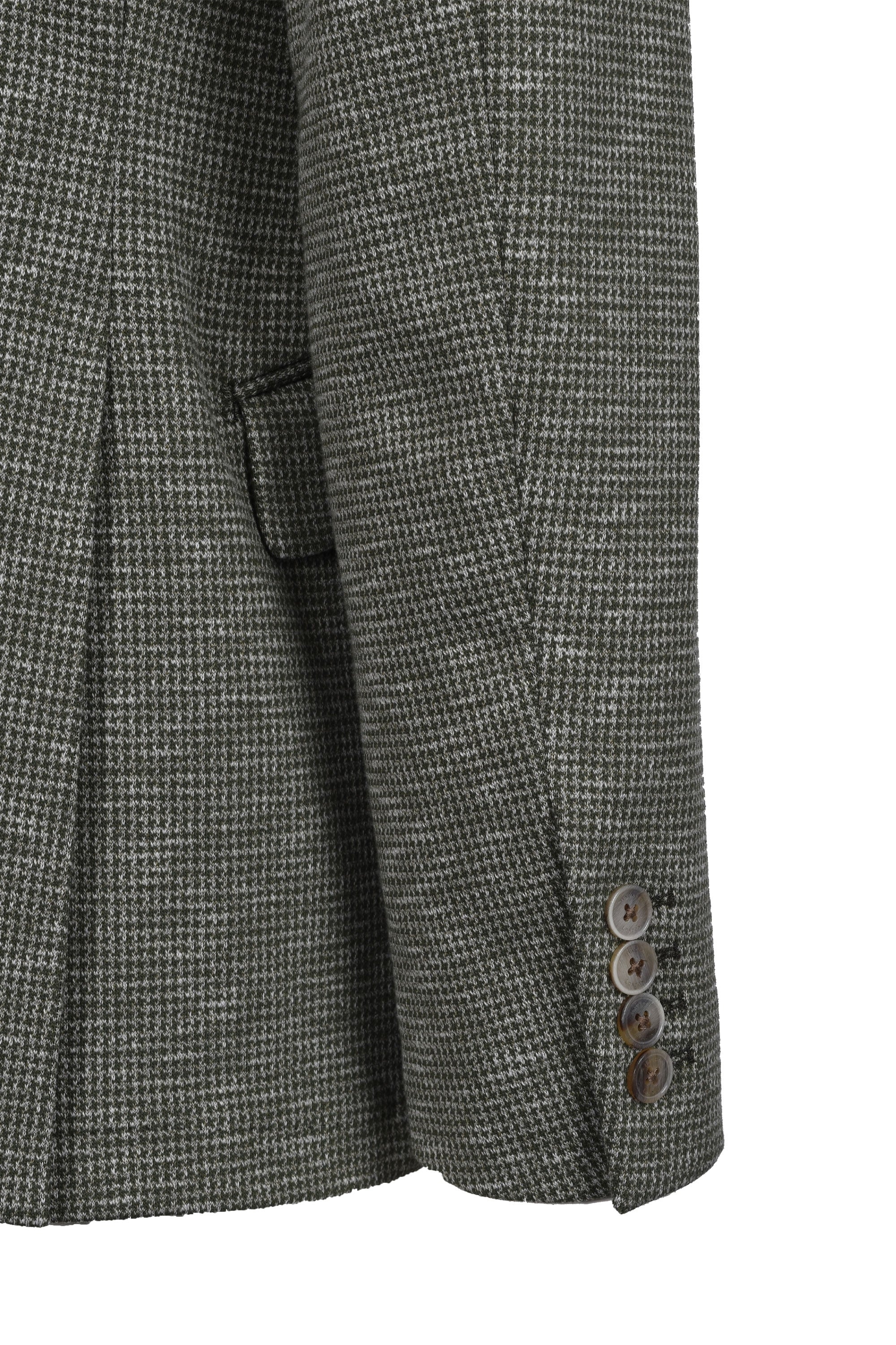 Hackett Ptooth Knit Cc Jacket Green - Image 3