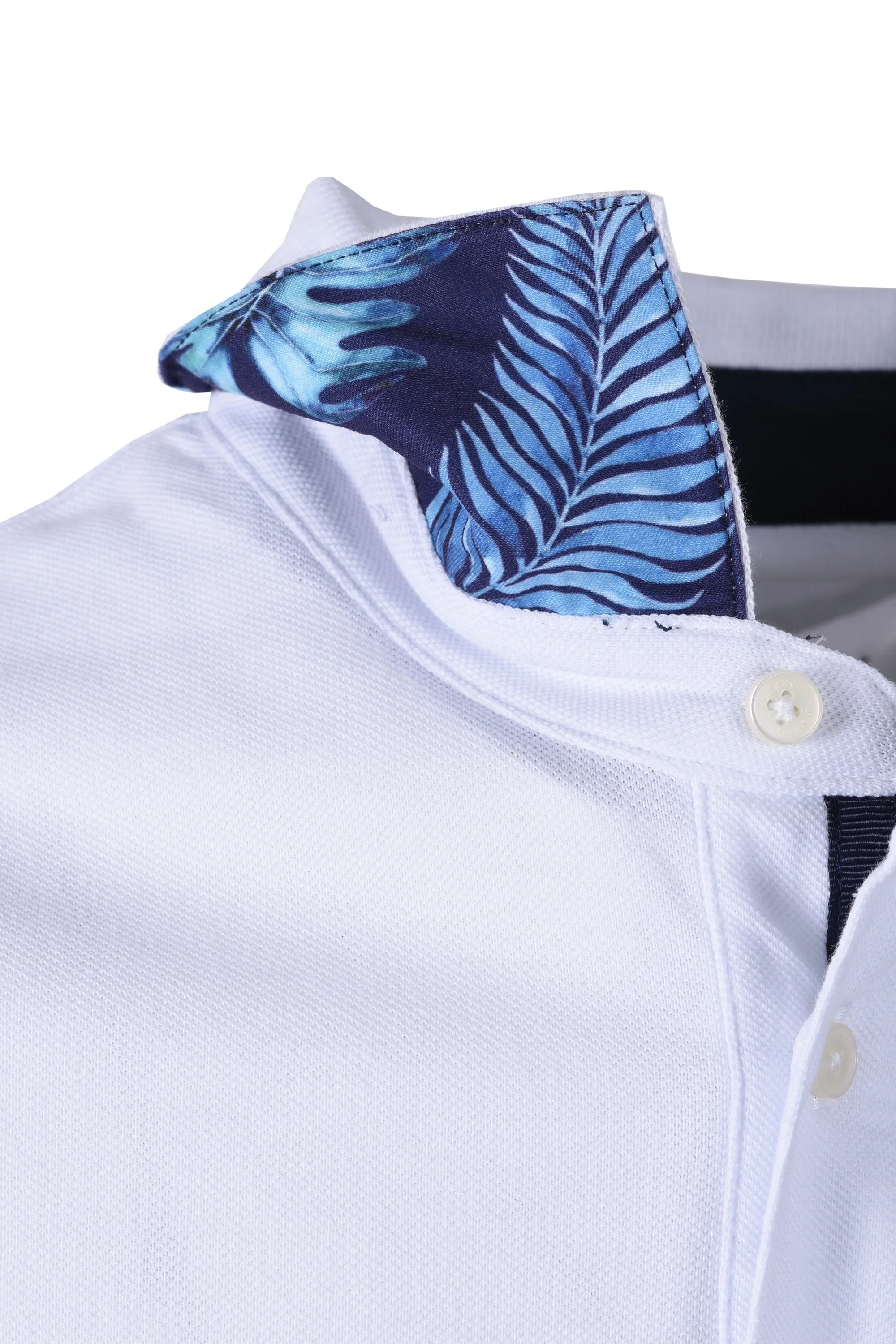Hackett Swim Trim Palm Polo Shirt White - Image 2