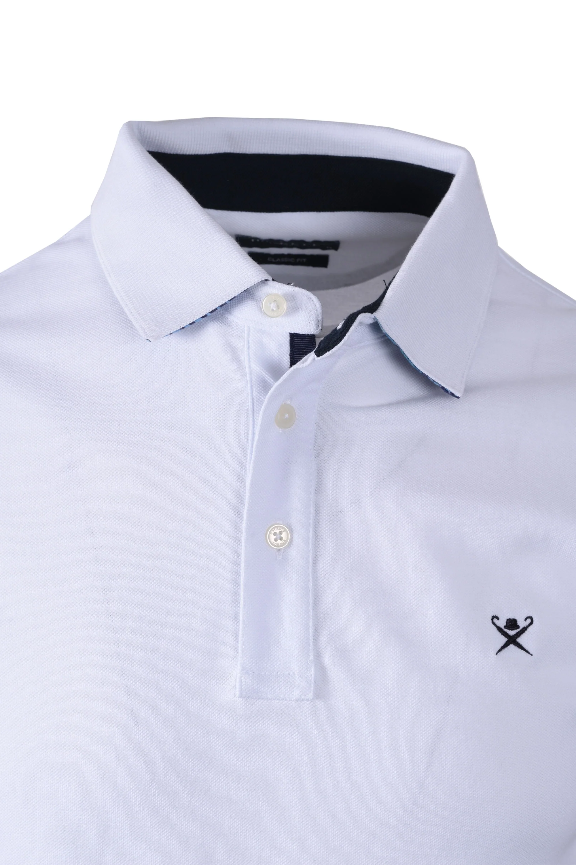 Hackett Swim Trim Palm Polo Shirt White - Image 3