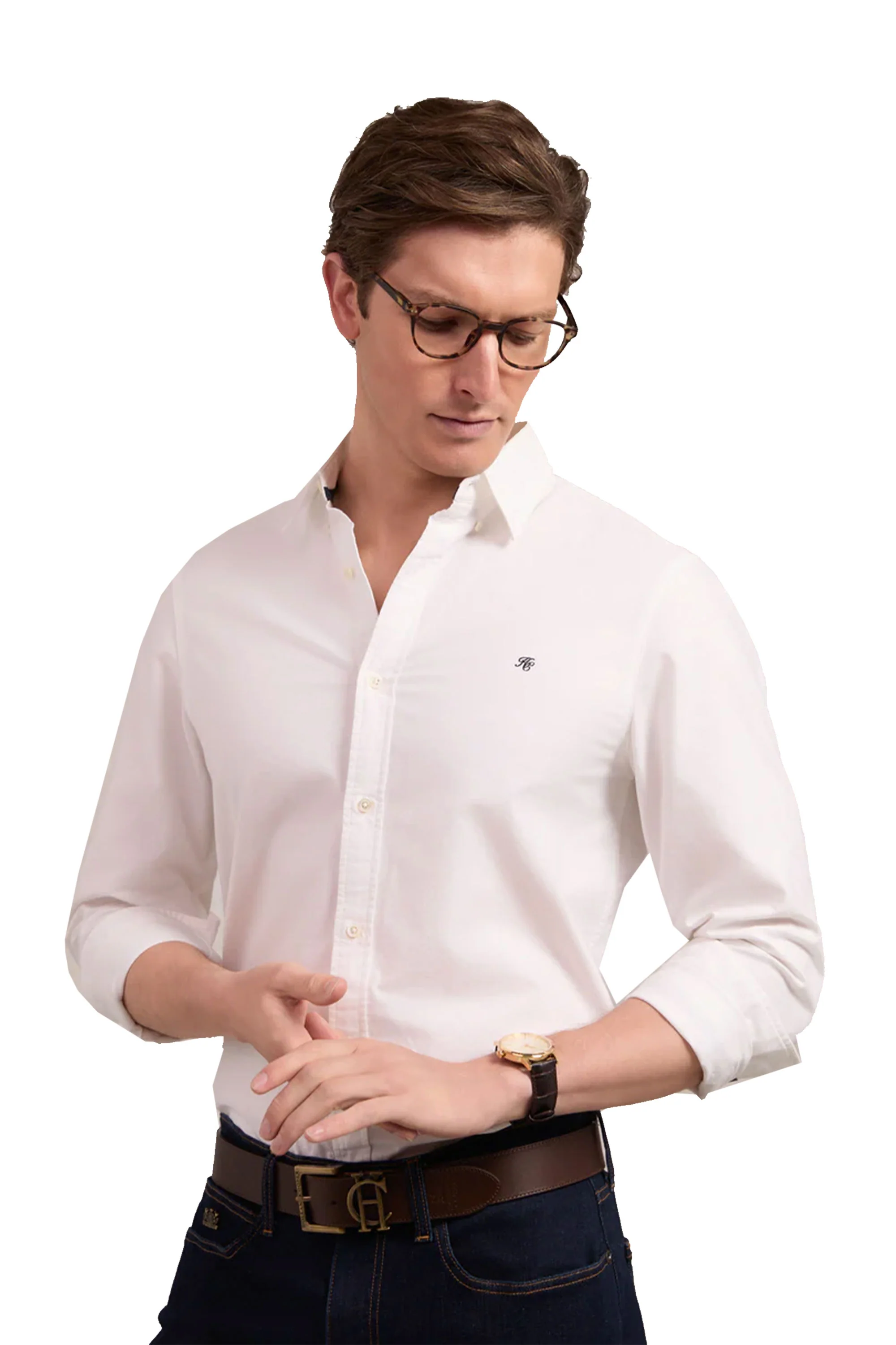 HOLLAND COOPER CLASSIC OXFORD SHIRT WHITE - Image 3