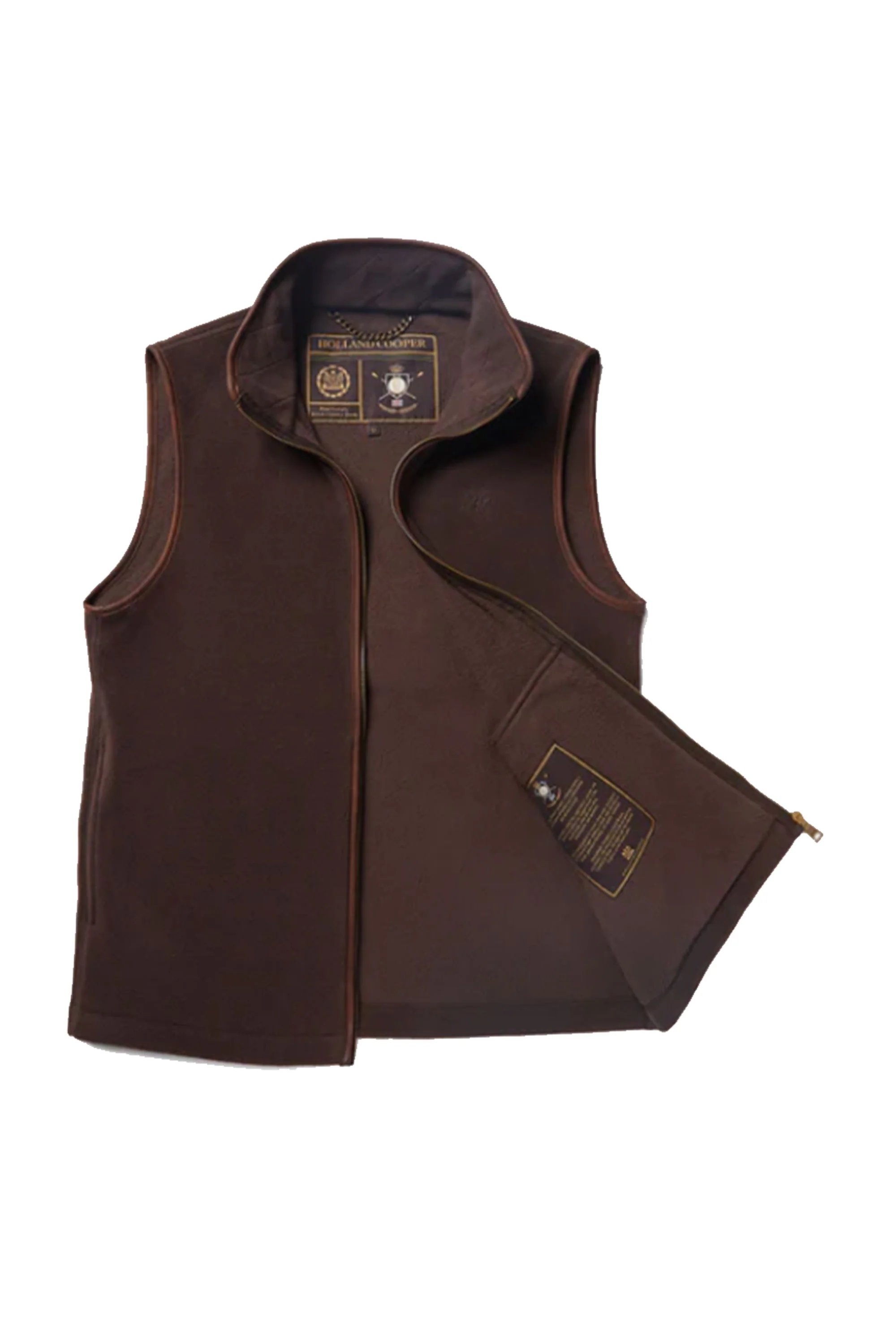 HOLLAND COOPER COUNTRY FLEECE GILET CHOCOLATE - Image 2
