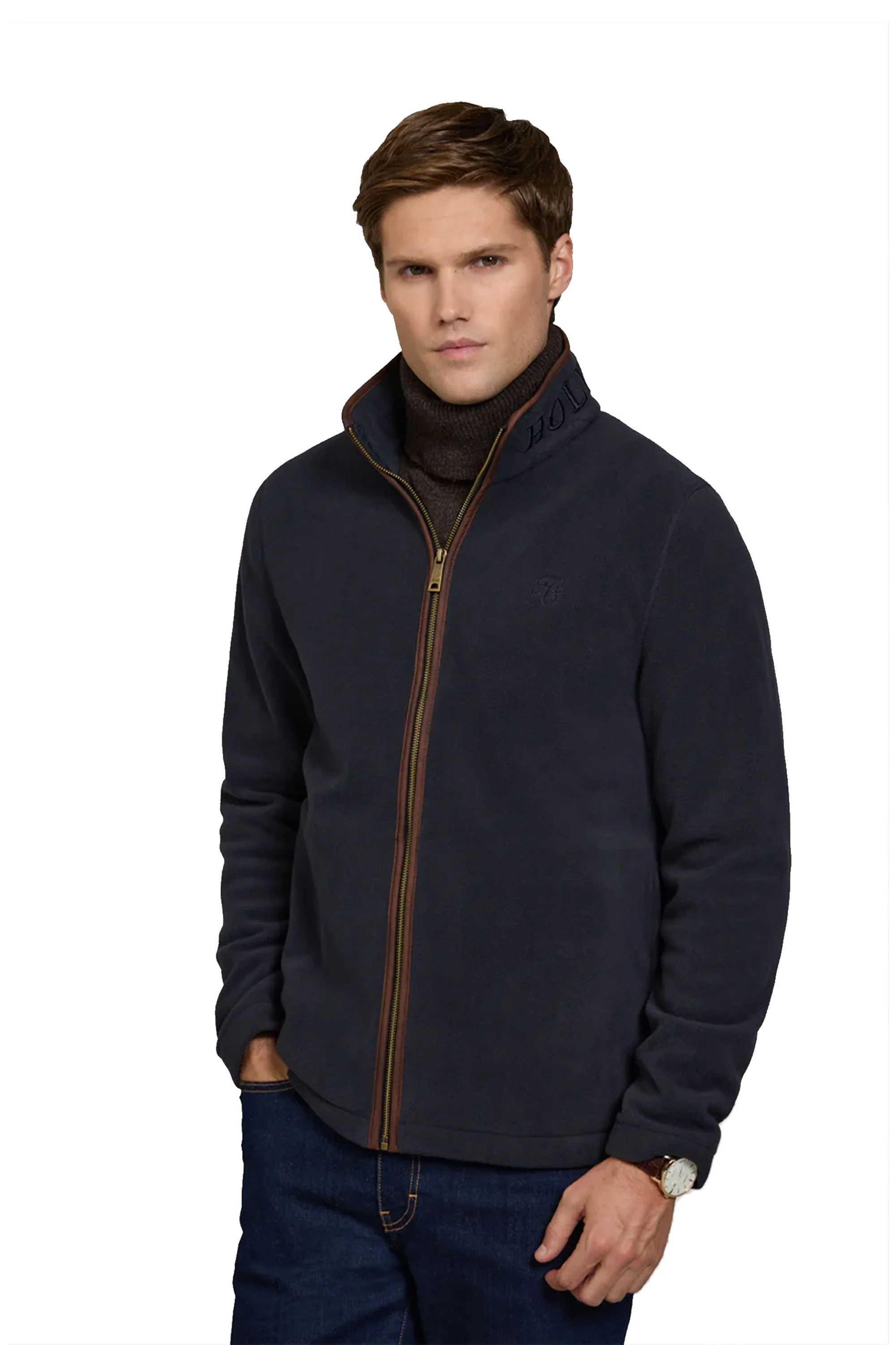 HOLLAND COOPER COUNTRY FLEECE JACKET INK NAVY - Image 4