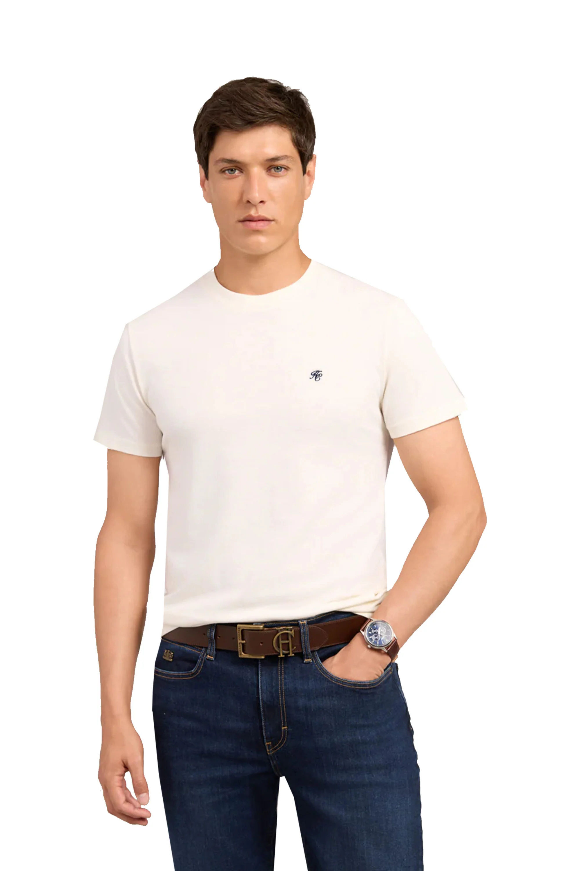 HOLLAND COOPER CREW NECK T-SHIRT WHITE - Image 2