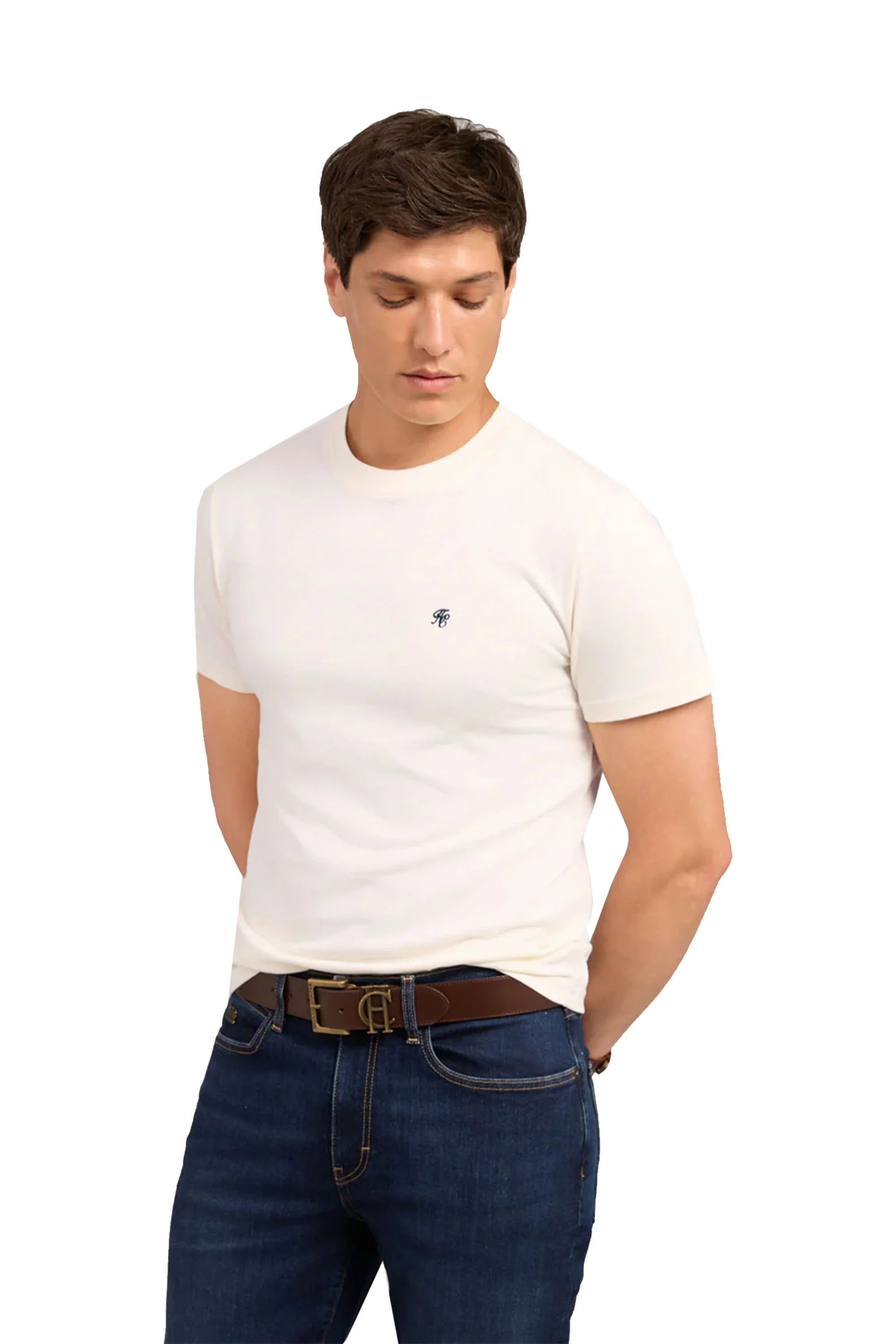 HOLLAND COOPER CREW NECK T-SHIRT WHITE - Image 3