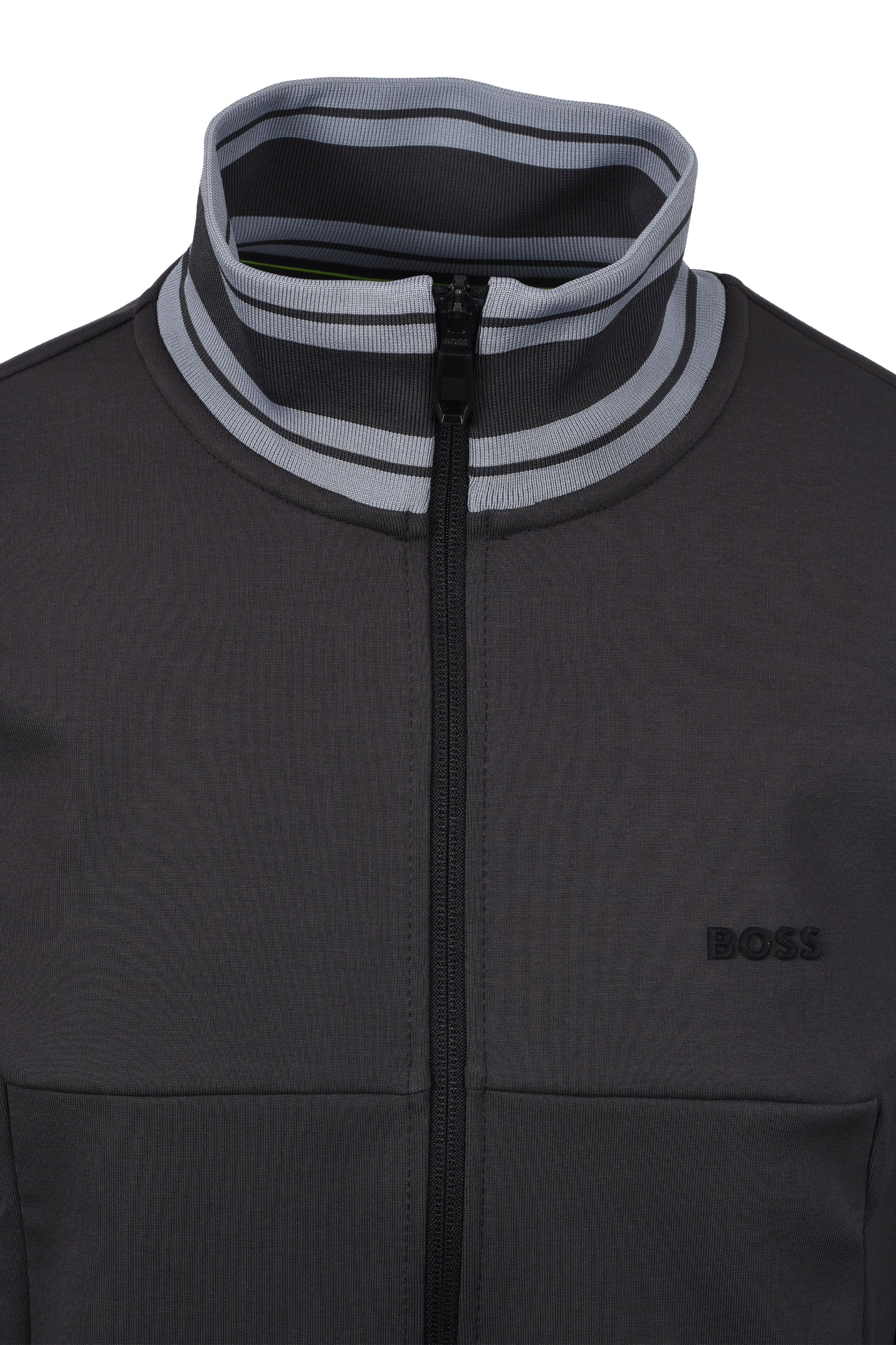 BOSS Green F Zone Track Top Dark Grey - Image 2