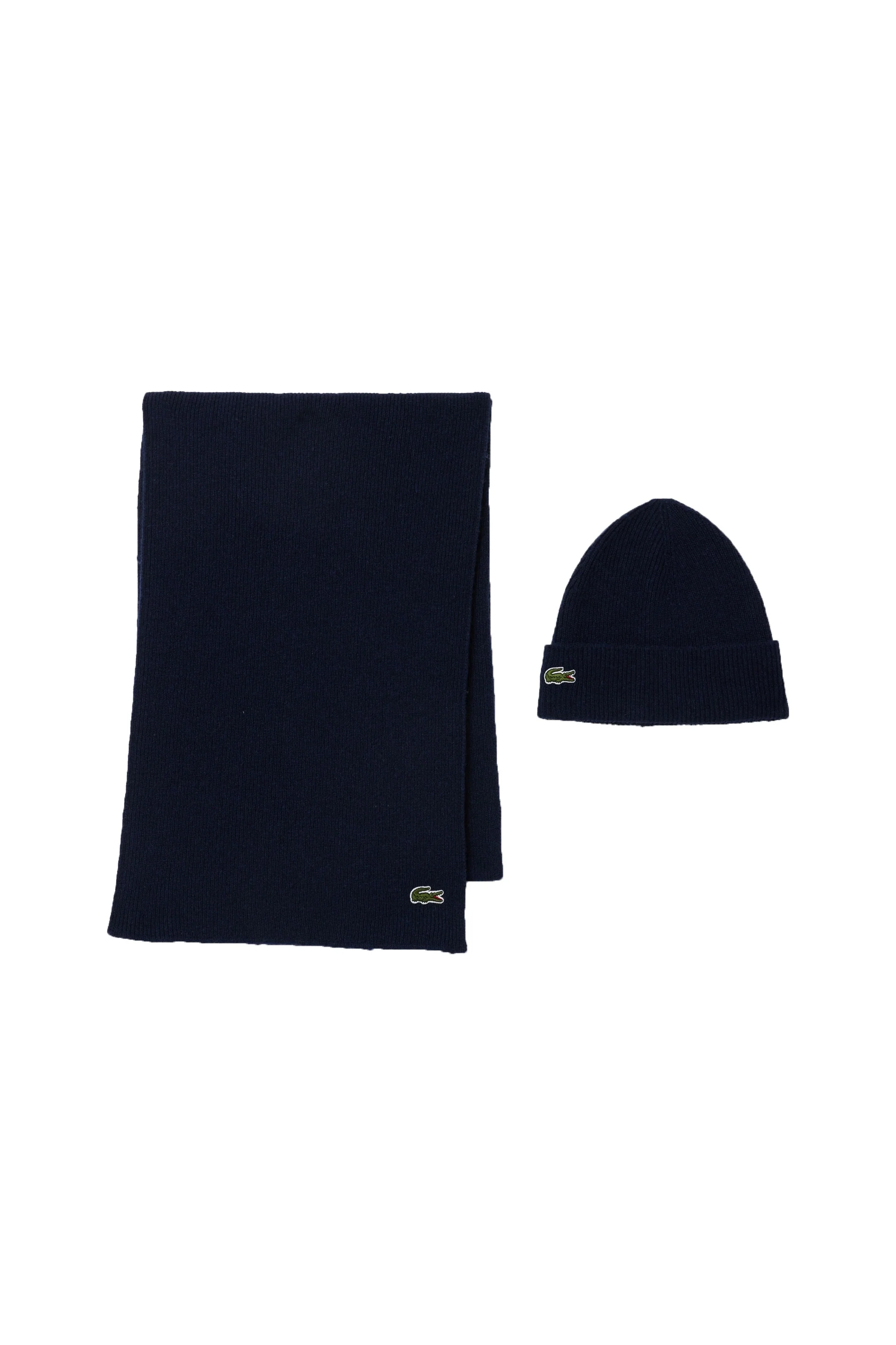 Lacoste Hat & Scarf Set Navy Blue - Image 2