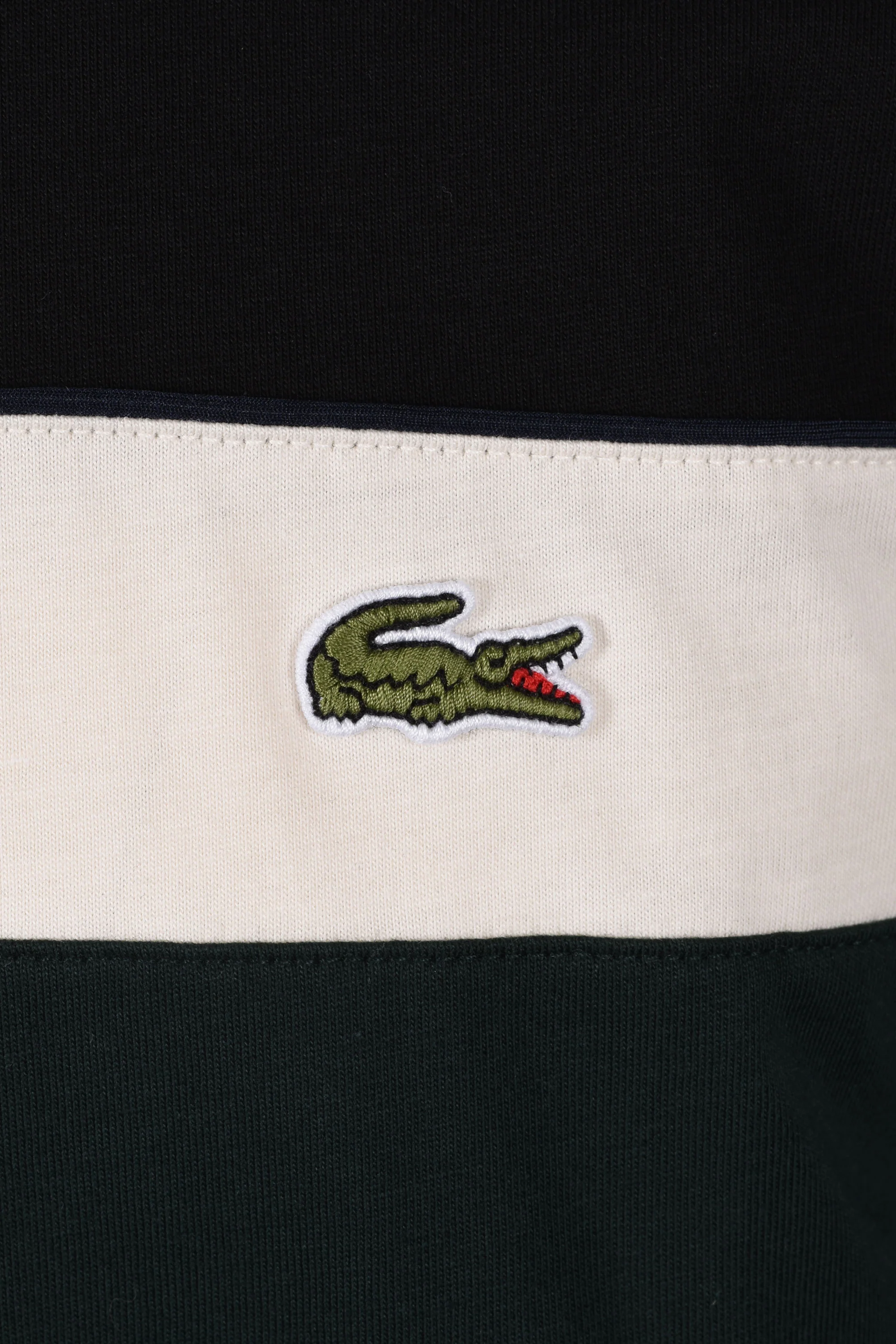 Lacoste Colour Block T-Shirt Black/Cream/Green - Image 3