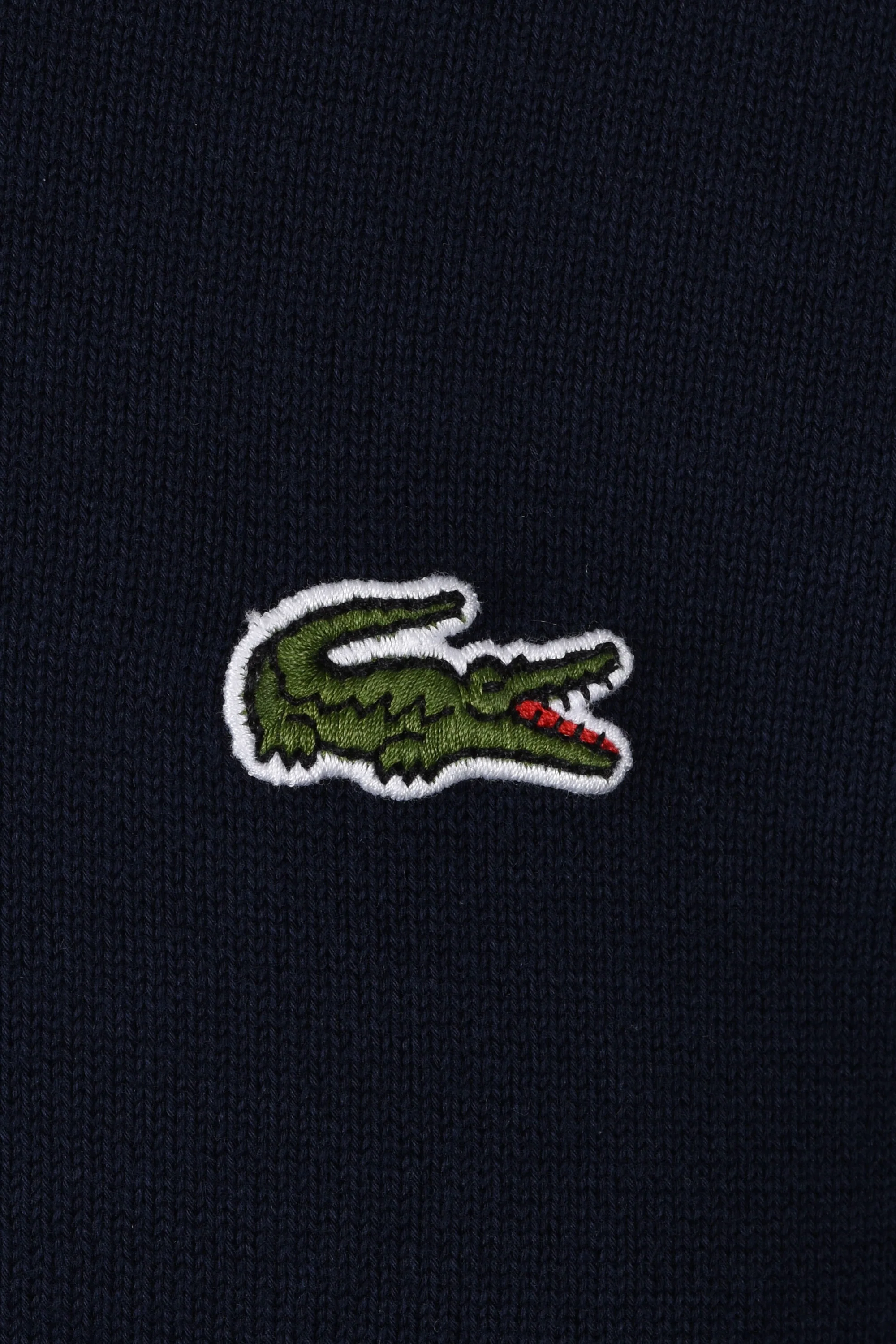 Lacoste Tipped Crew Neck Knitwear Navy Blue - Image 2