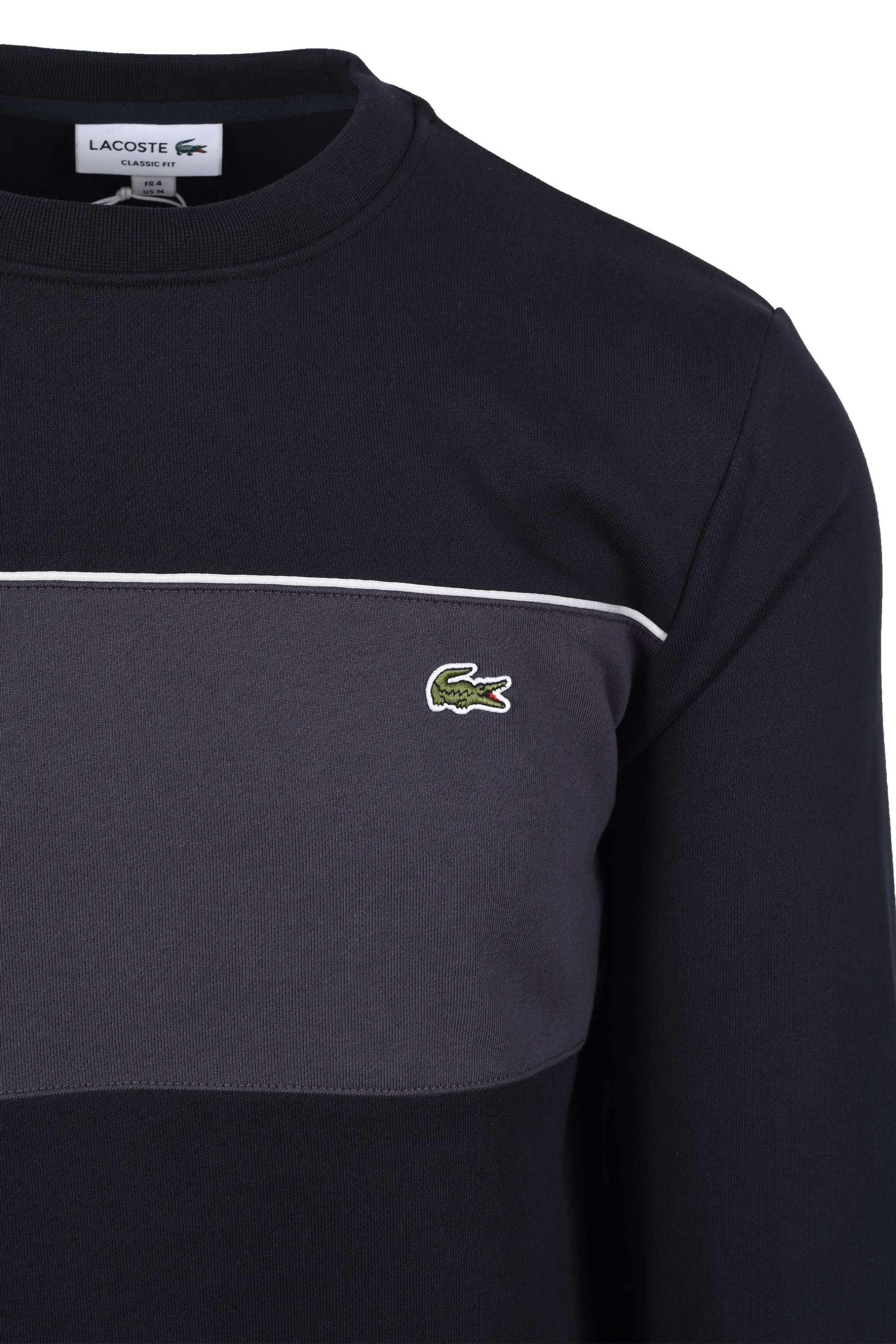 LACOSTE CREWNECK SWEATSHIRT BLACKBIRD/GRAPE - Image 2